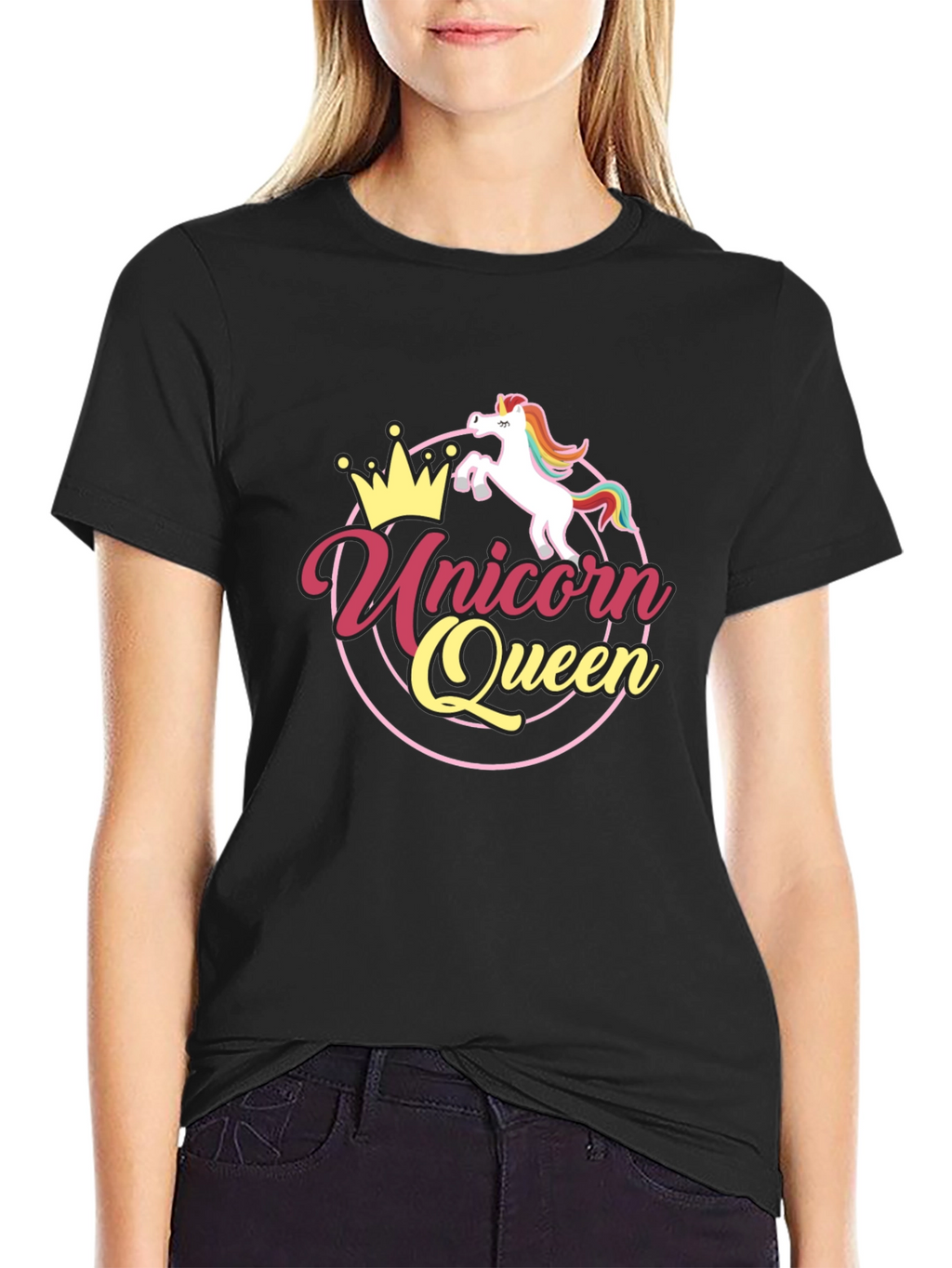 Unicorn Queen Black T-Shirt