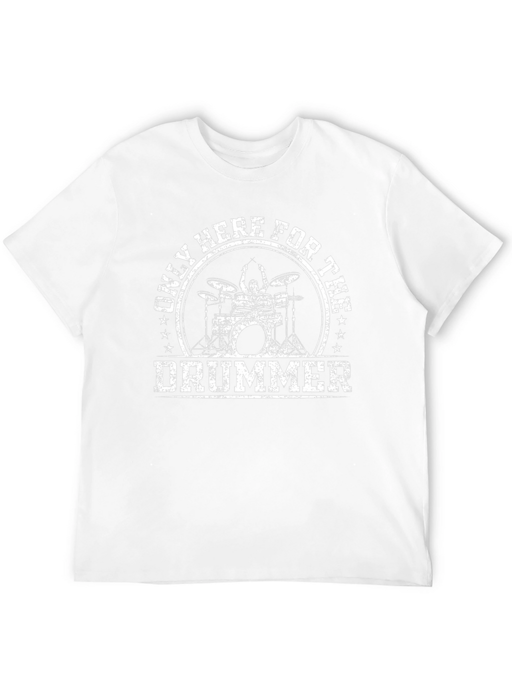 Only Here For The Drummer Black T-Shirt