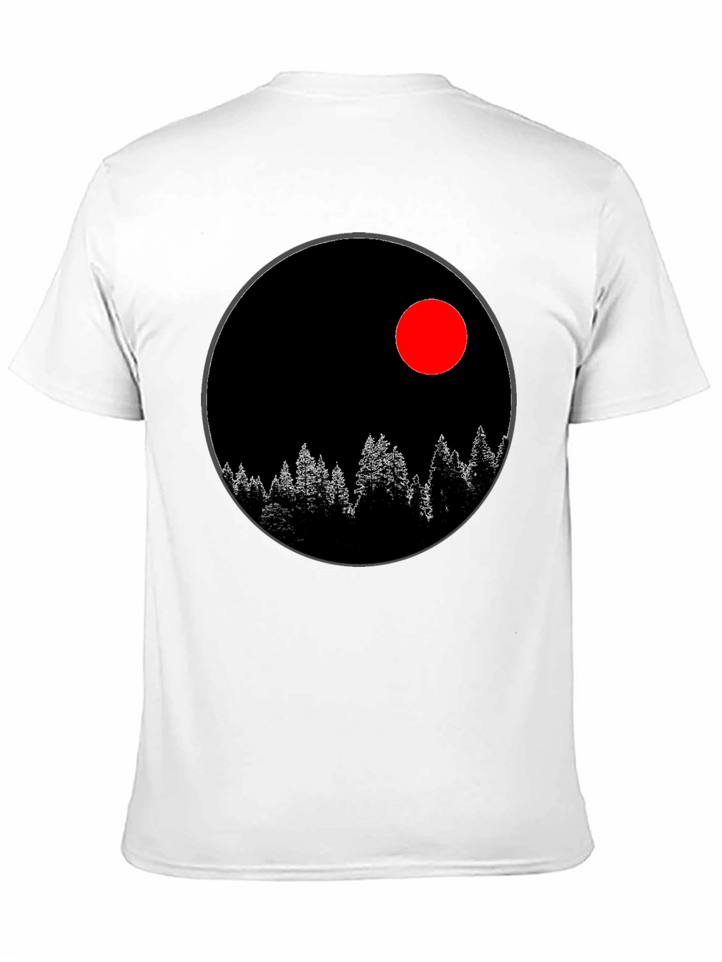 Black T-Shirt with Nature Design