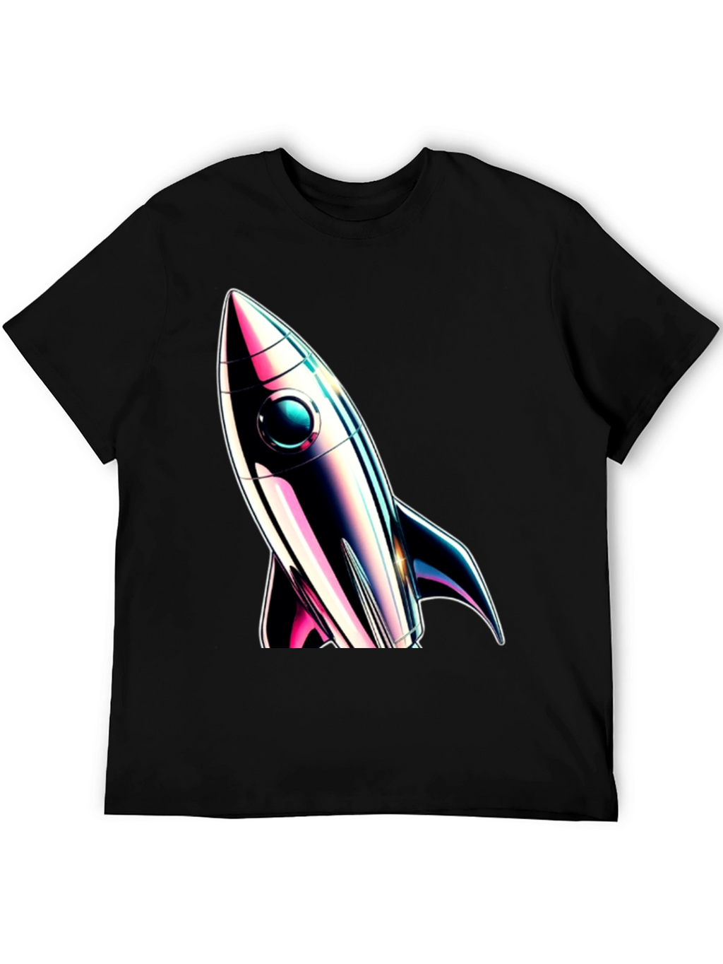 Retro Rocket Graphic Tee - Space Adventure Style
