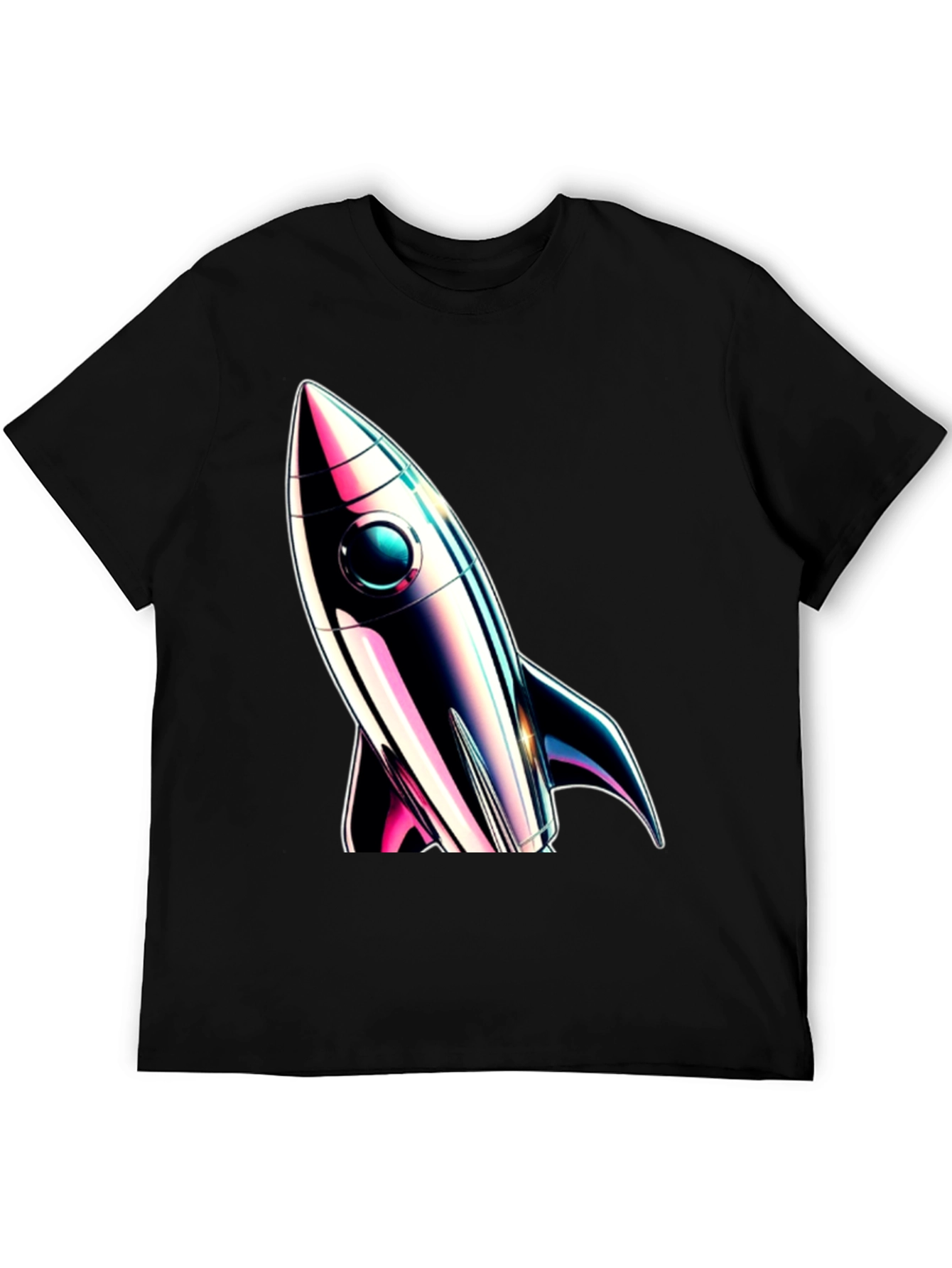 Retro Rocket Graphic Tee - Space Adventure Style