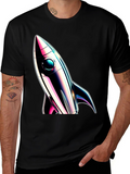 Retro Rocket Graphic Tee - Space Adventure Style