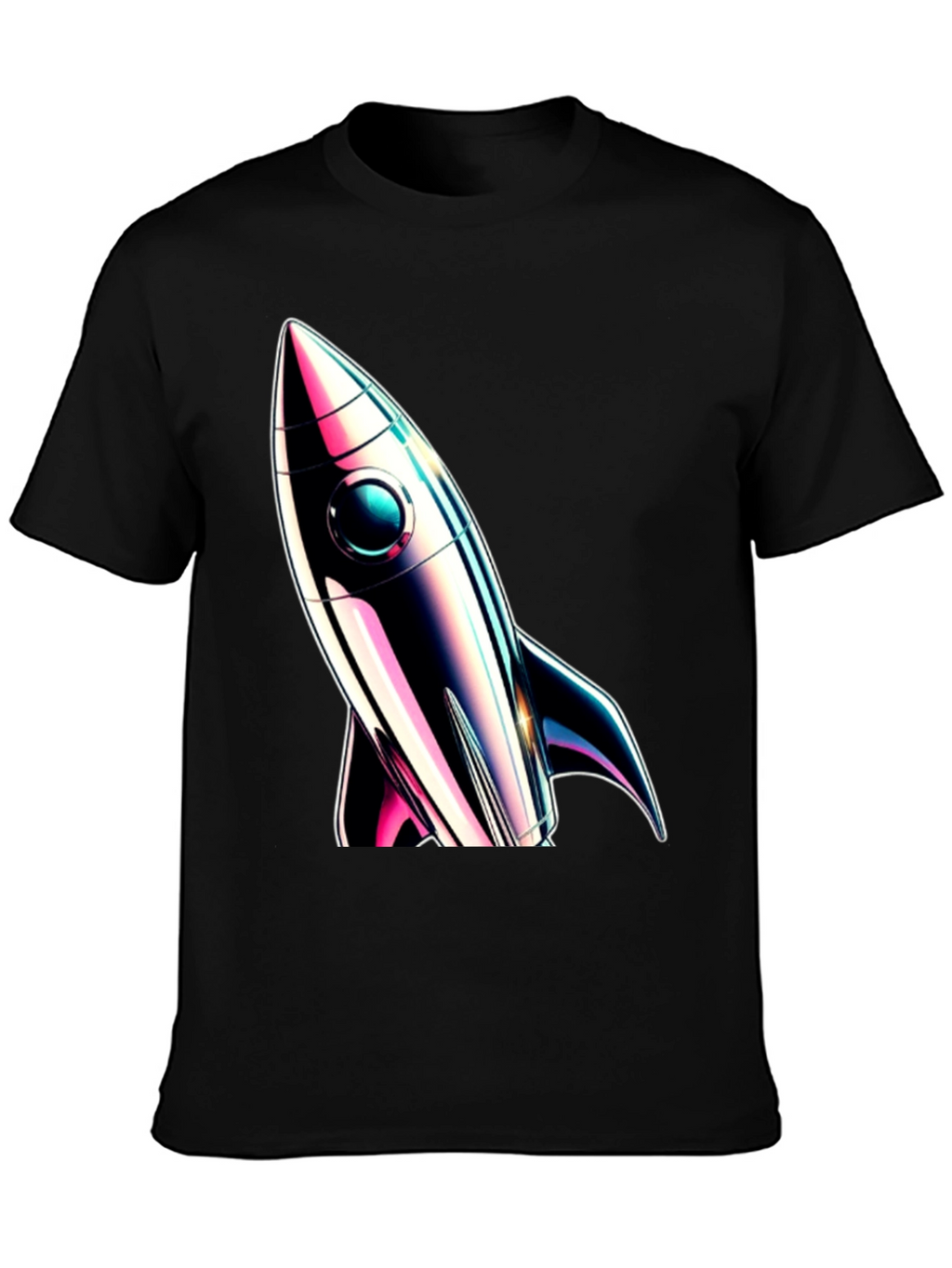 Retro Rocket Graphic Tee - Space Adventure Style