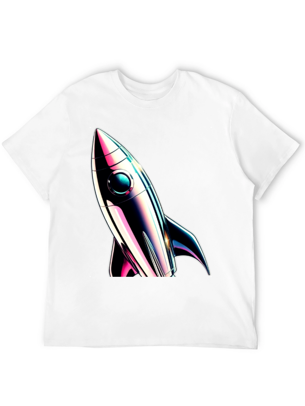 Retro Rocket Graphic Tee - Space Adventure Style