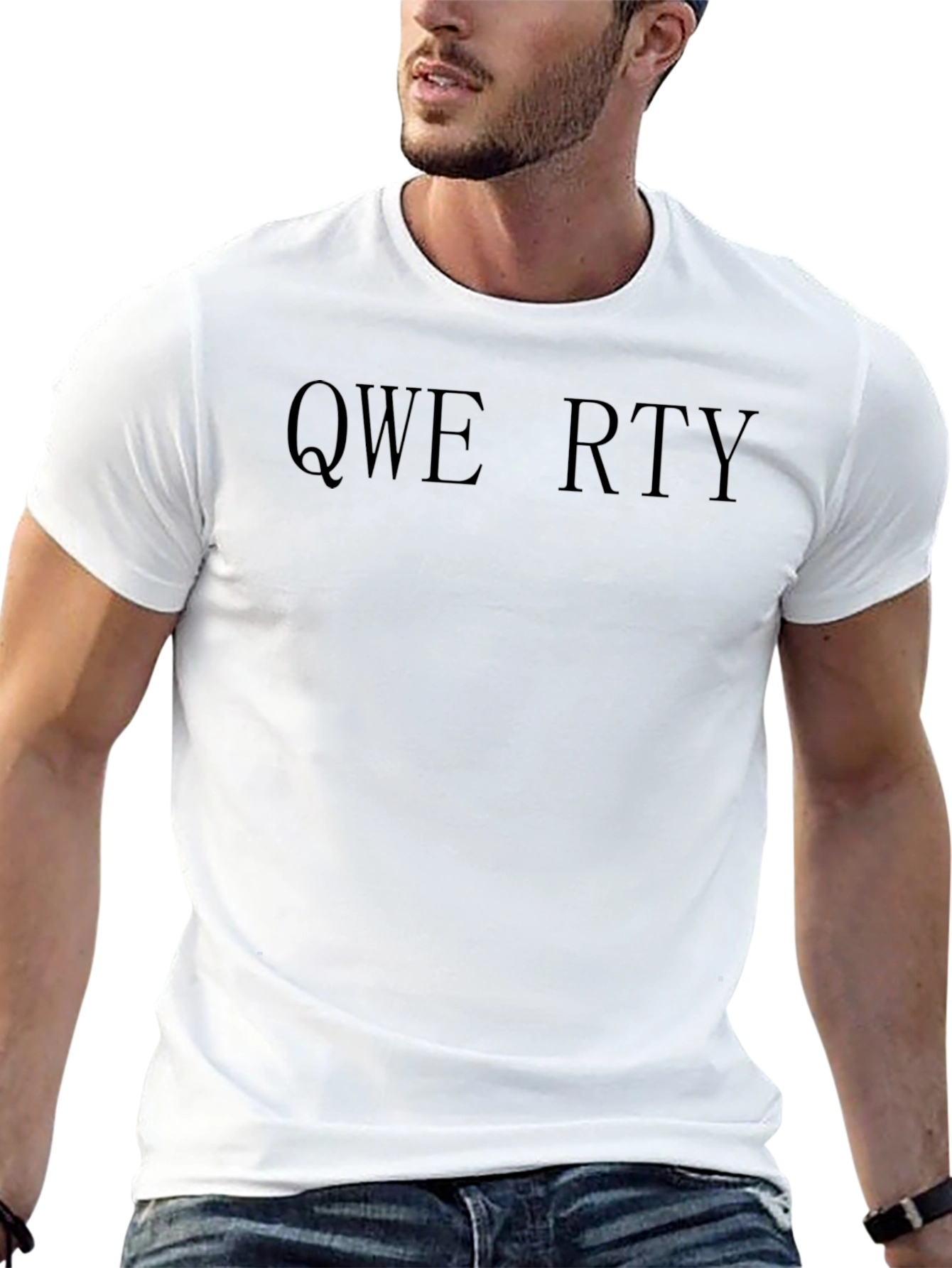 QWERTY Black Crew Neck T-Shirt
