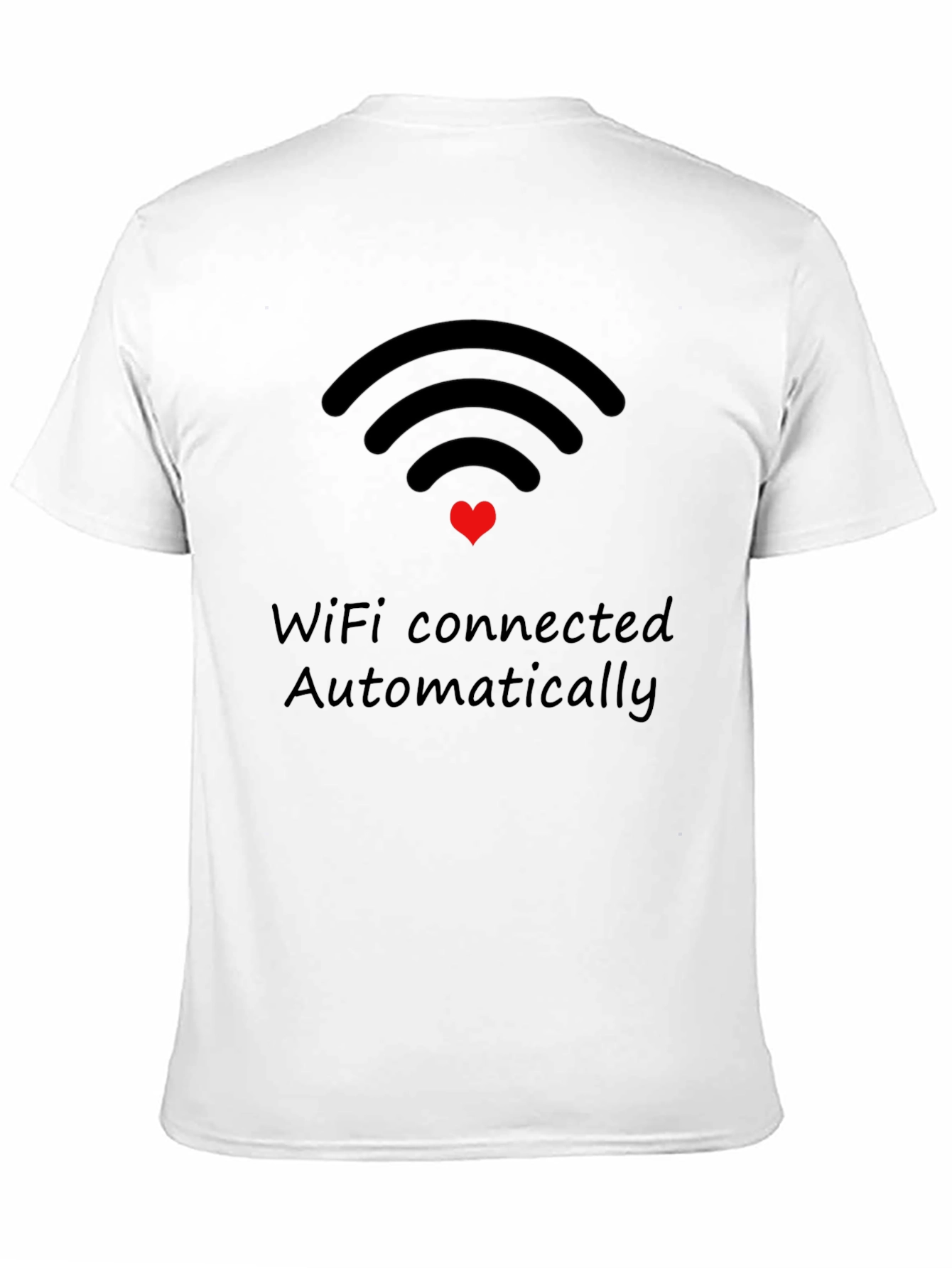 WiFi Connected Automatically Black Tee