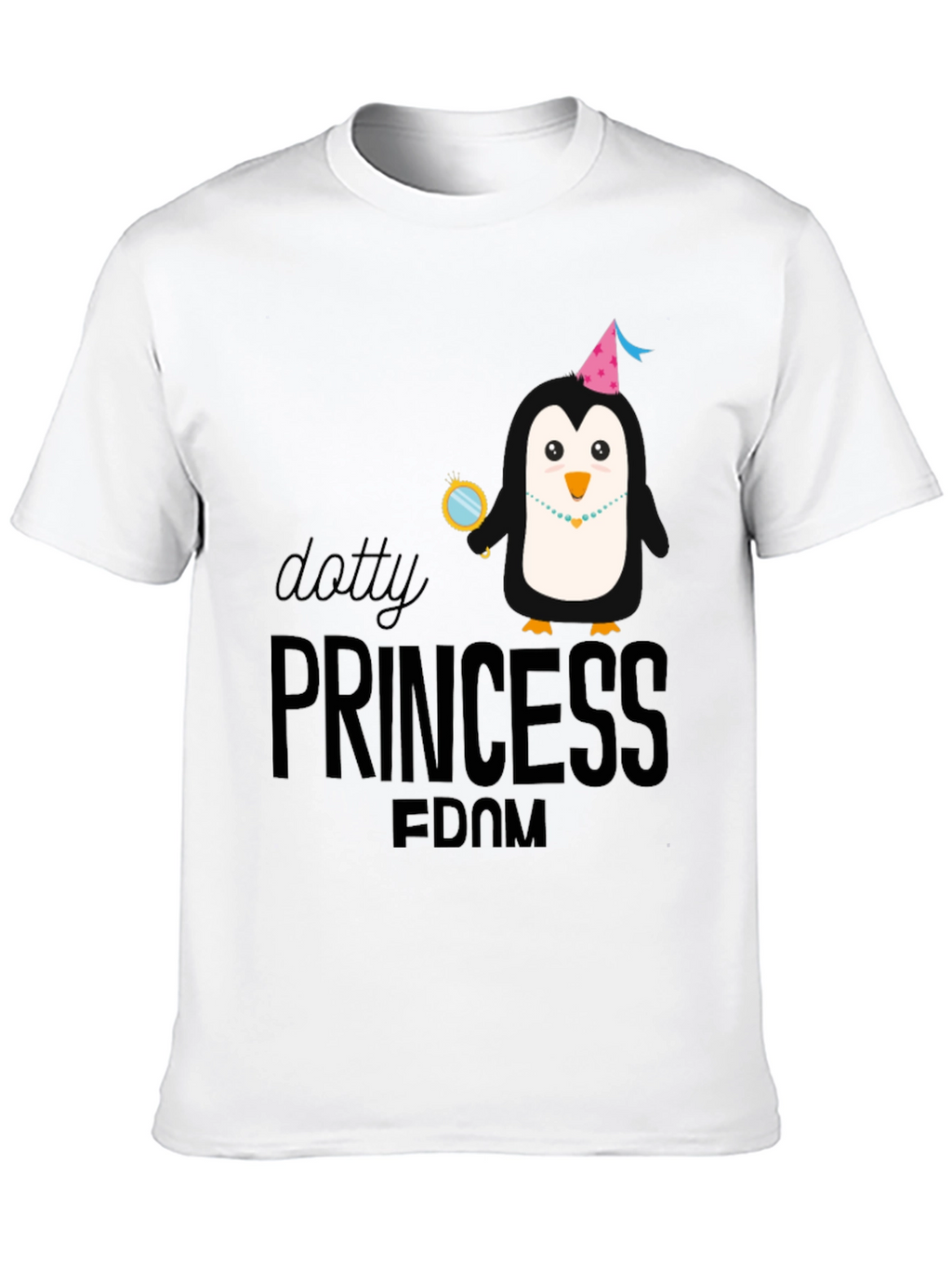 Dotty Princess Penguin T-Shirt - Black