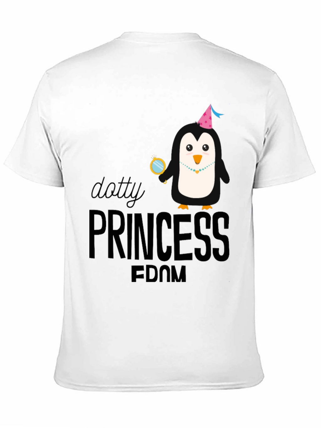 Dotty Princess Penguin T-Shirt - Black