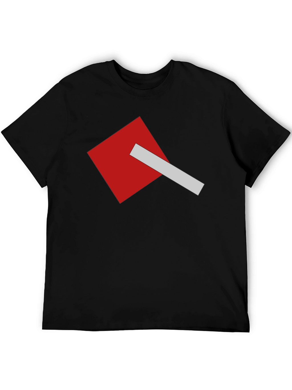 Geometric Square Graphic Tee - Modern Casual Style