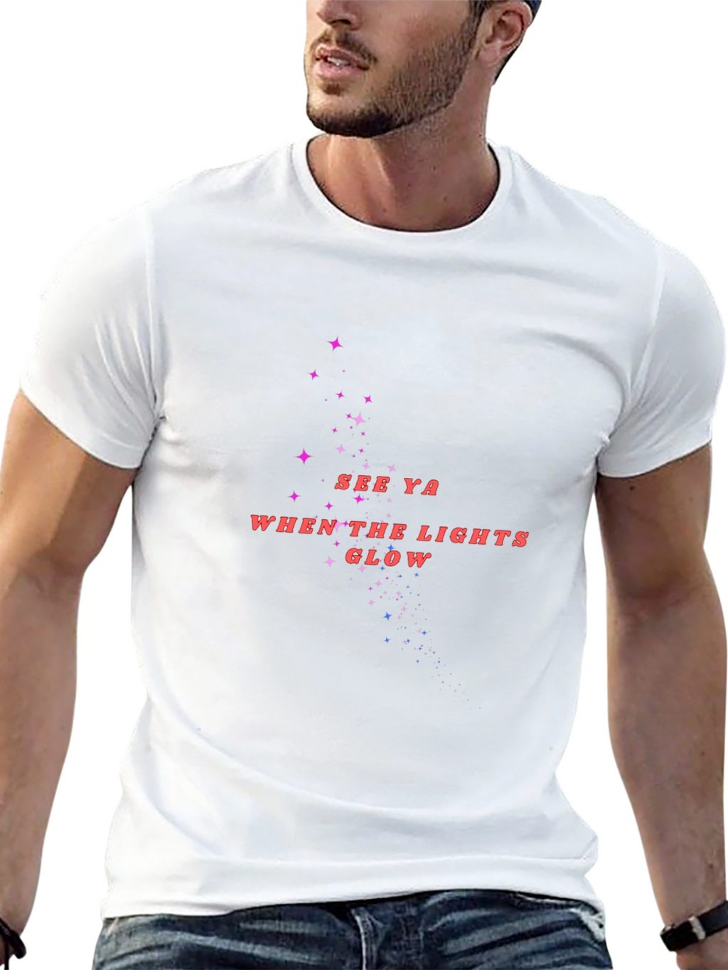 See Ya When the Lights Glow Black T-Shirt