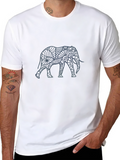 Elephant Graphic Tee - Stylish Black T-Shirt