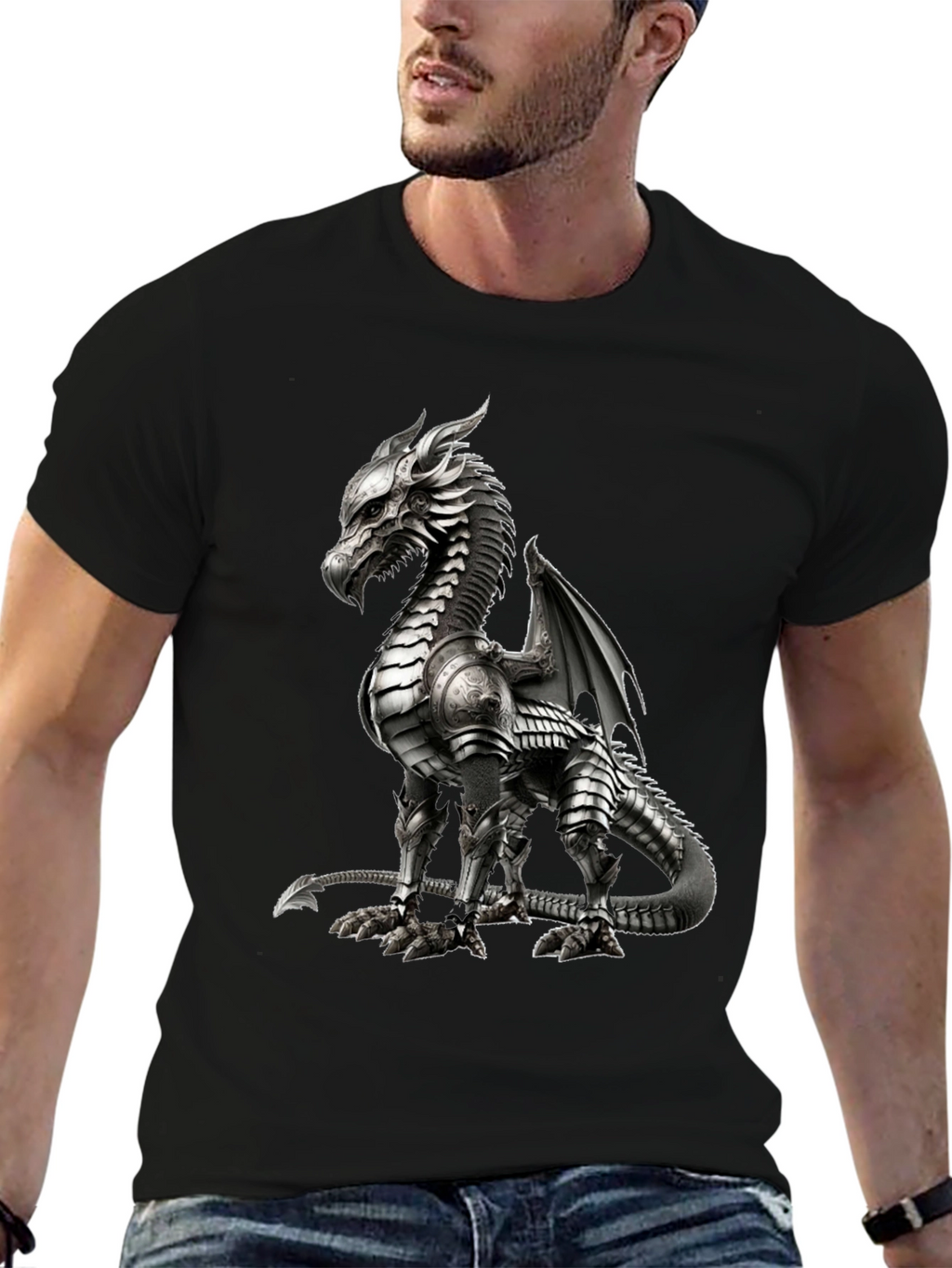 Dragon Graphic Tee - Black