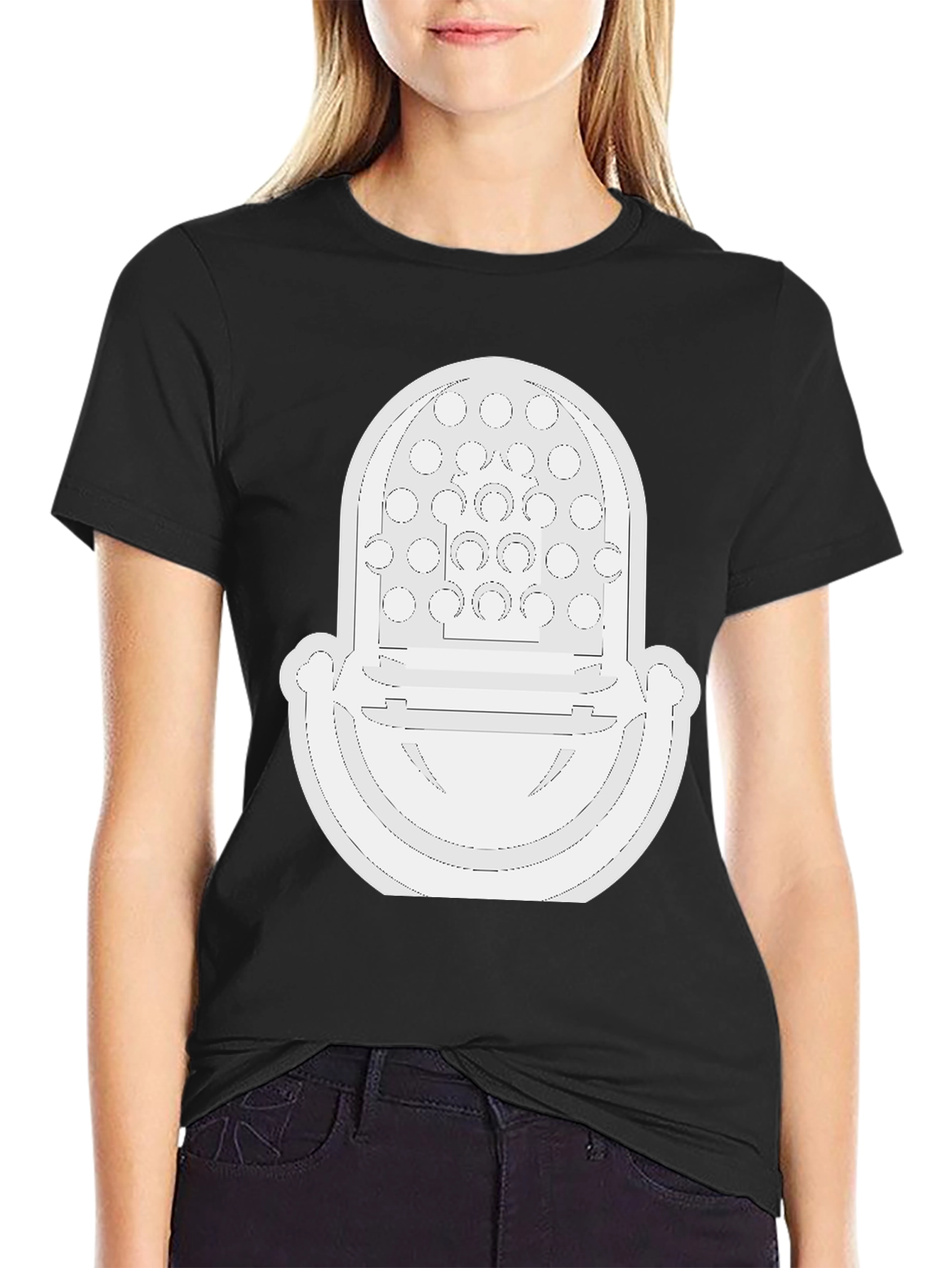 Modernist White Graphic Tee - Bold Fashion Statement