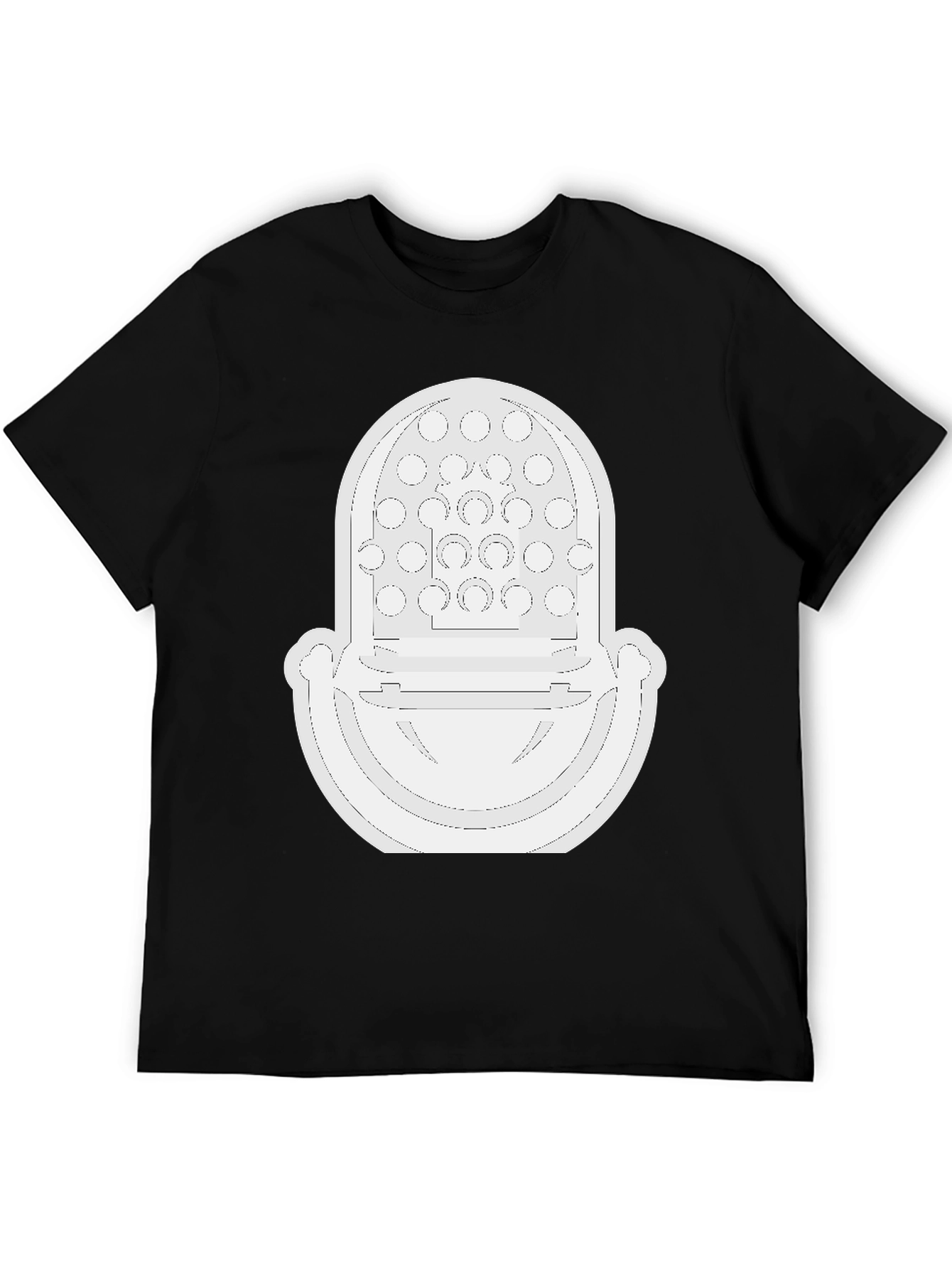 Modernist White Graphic Tee - Bold Fashion Statement