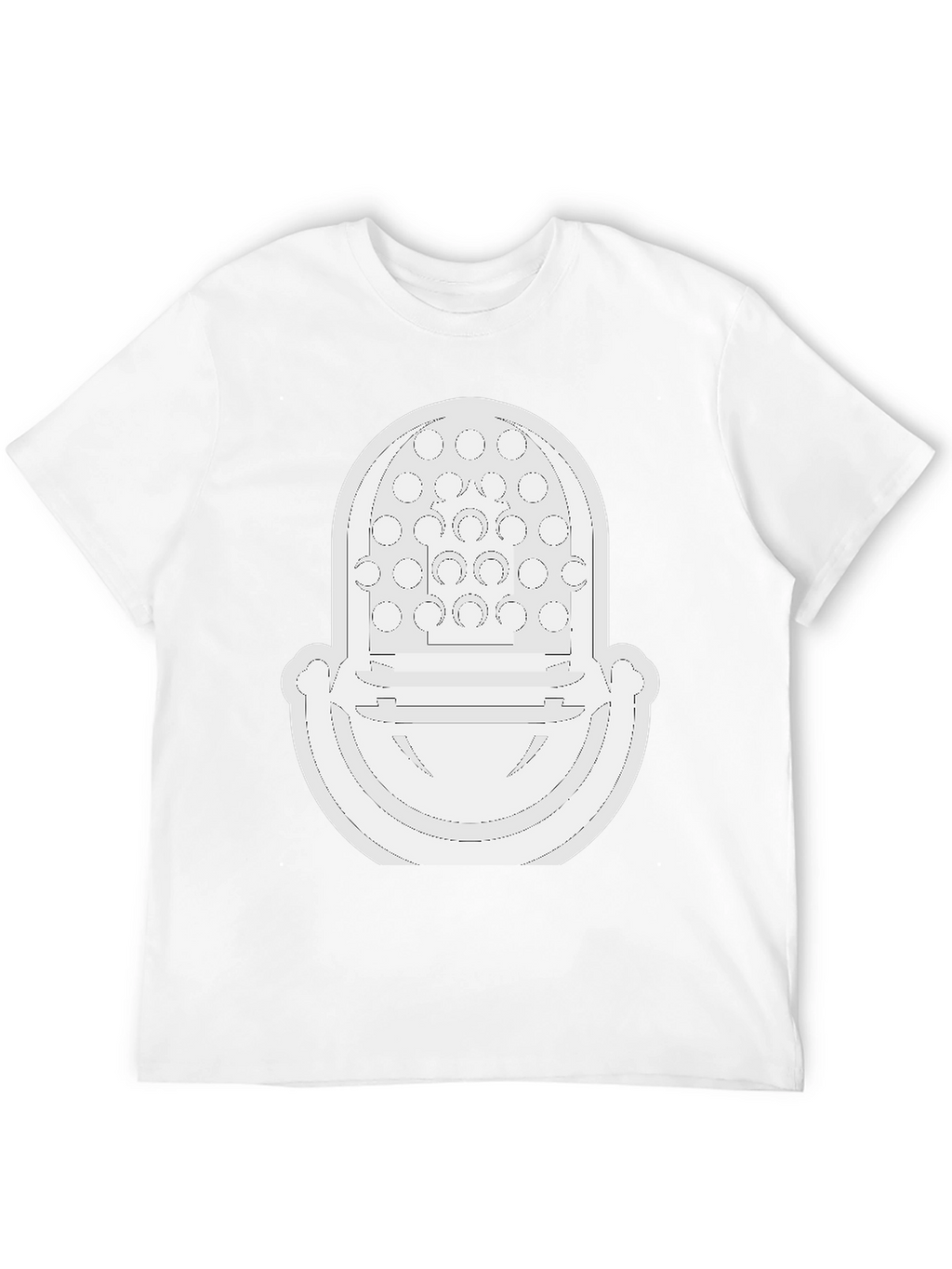 Modernist White Graphic Tee - Bold Fashion Statement