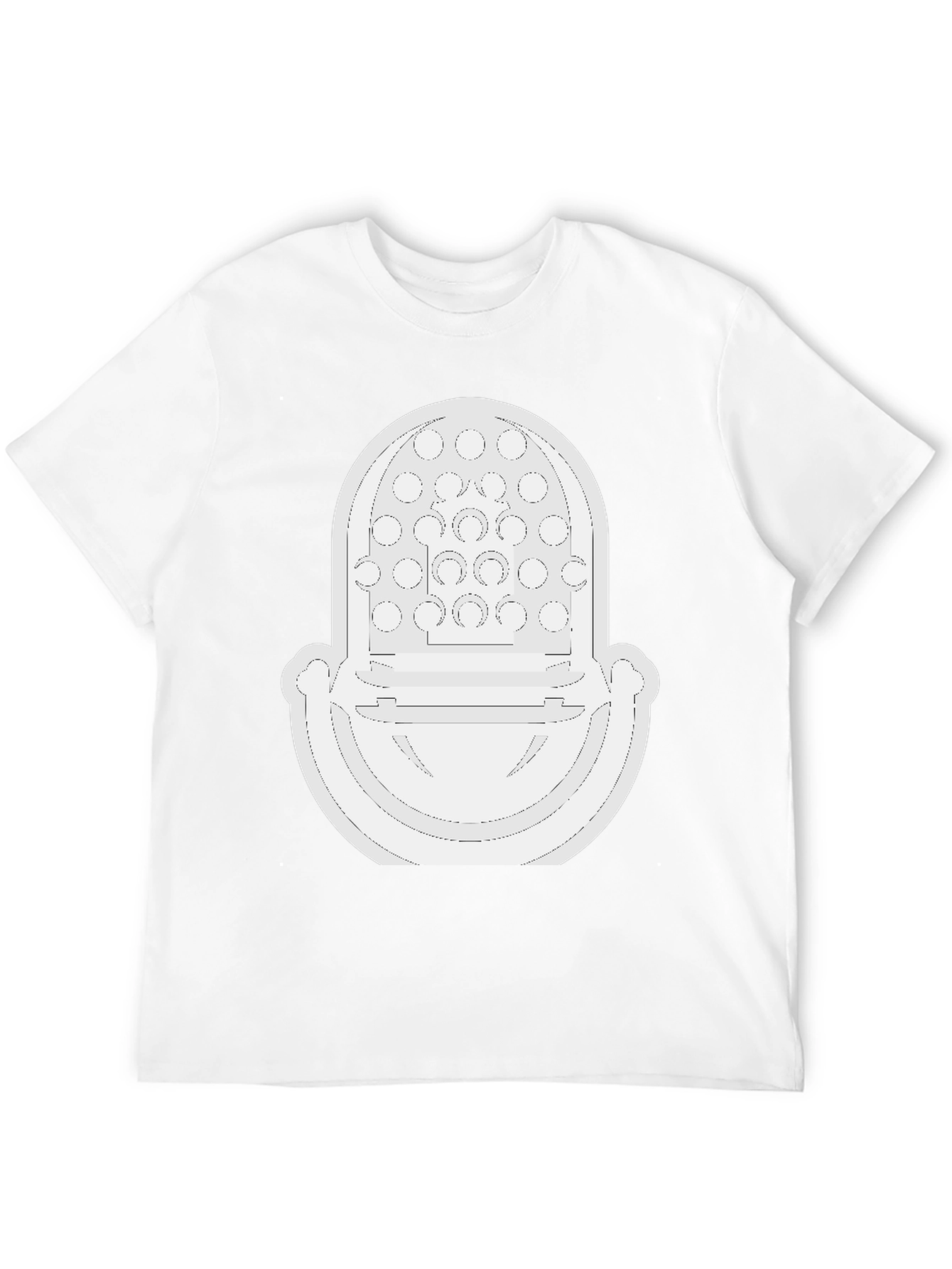 Modernist White Graphic Tee - Bold Fashion Statement