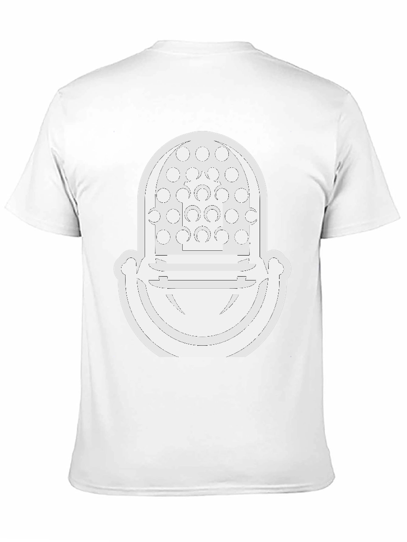 Modernist White Graphic Tee - Bold Fashion Statement