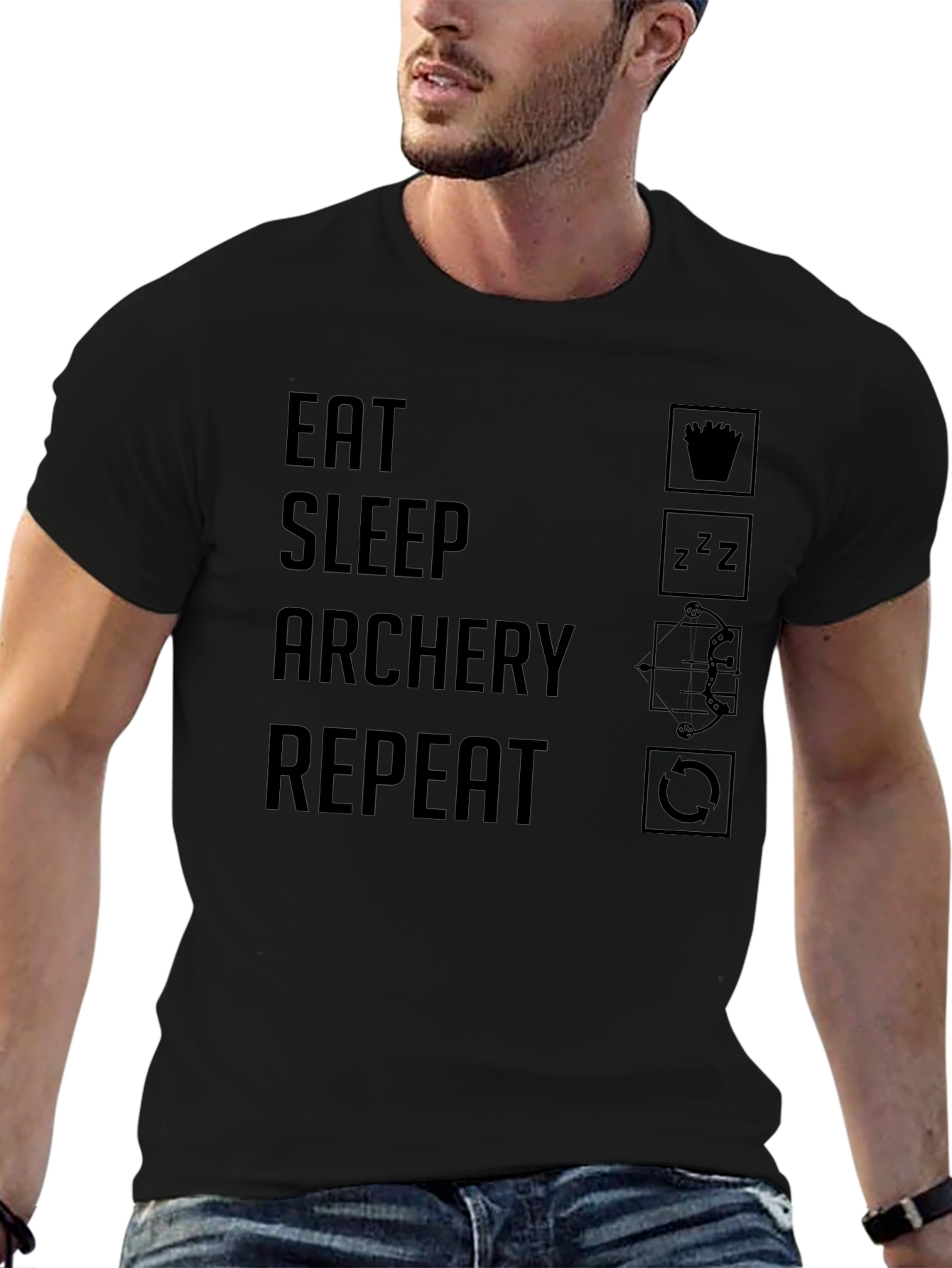 Eat Sleep Archery Repeat T-Shirt - Archery Lover Tee