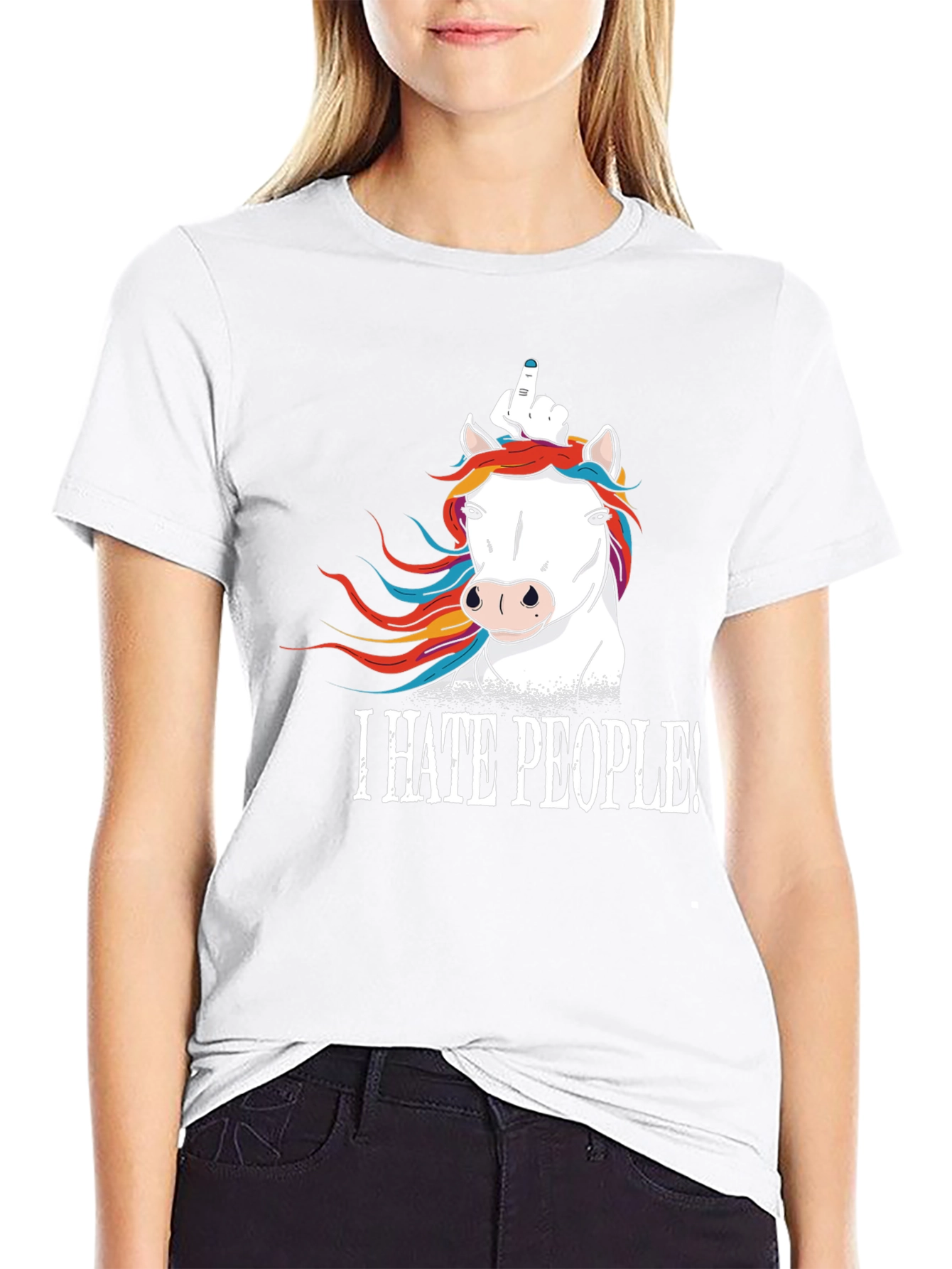 I HATE PEOPLE! Funny Unicorn T-Shirt