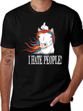 I HATE PEOPLE! Funny Unicorn T-Shirt