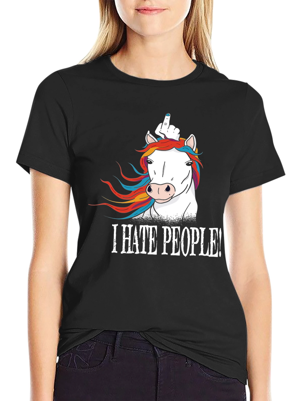 I HATE PEOPLE! Funny Unicorn T-Shirt