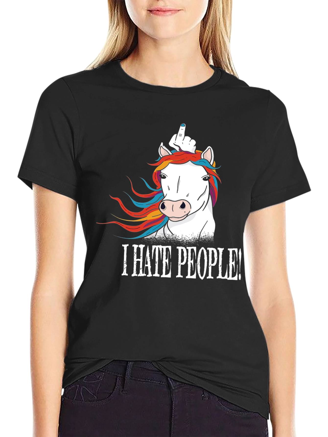 I HATE PEOPLE! Funny Unicorn T-Shirt