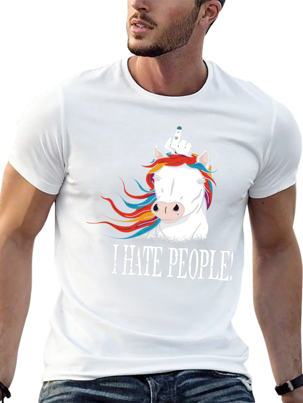 I HATE PEOPLE! Funny Unicorn T-Shirt