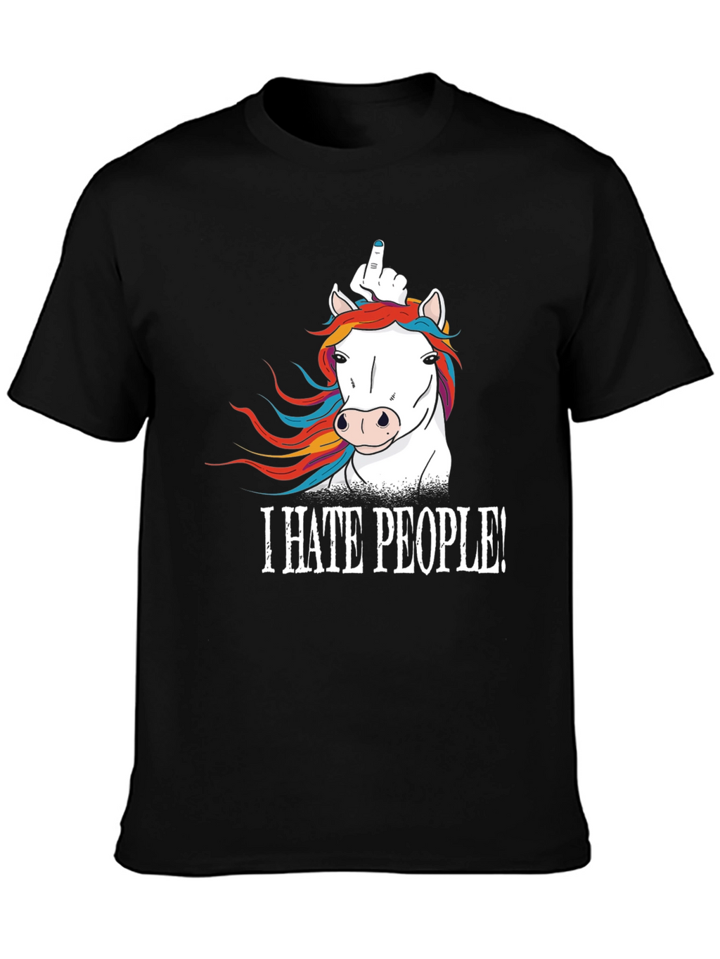 I HATE PEOPLE! Funny Unicorn T-Shirt