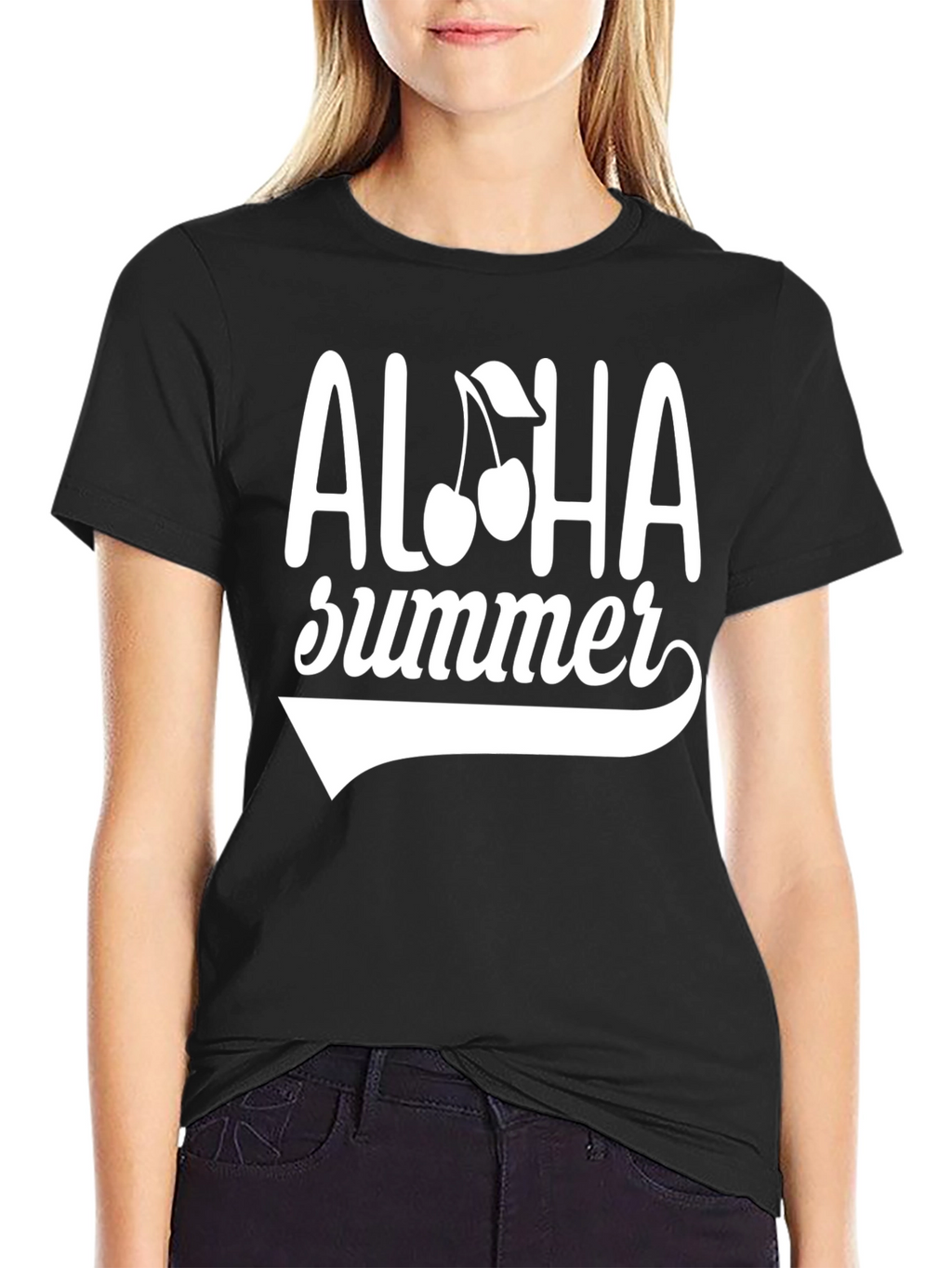 Aloha Summer T-Shirt - Black Graphic Tee