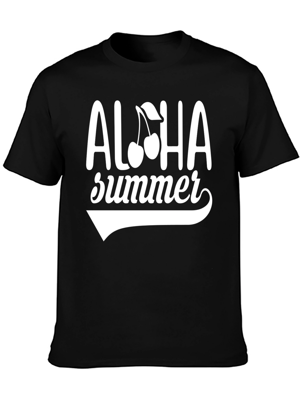 Aloha Summer T-Shirt - Black Graphic Tee