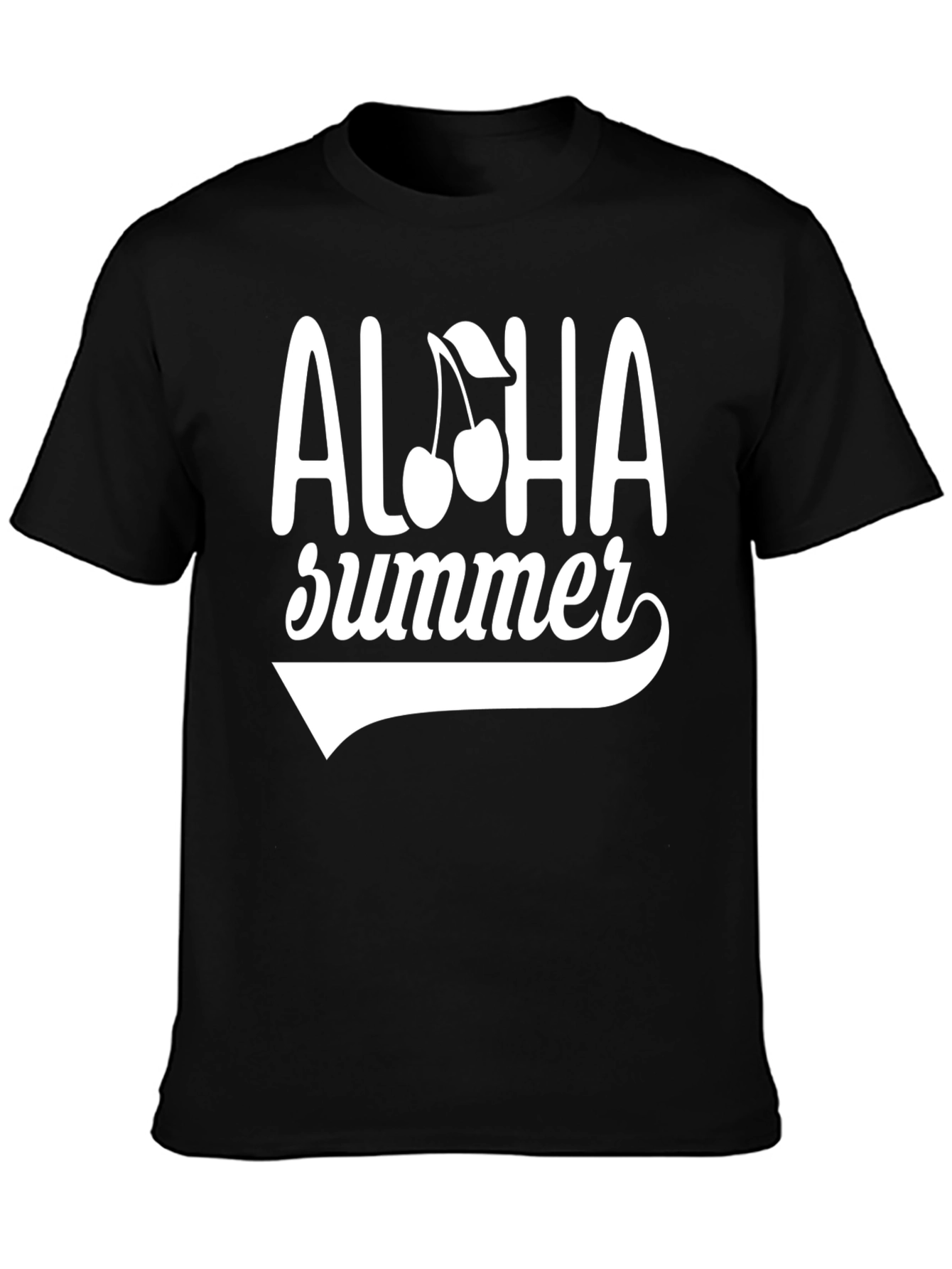 Aloha Summer T-Shirt - Black Graphic Tee