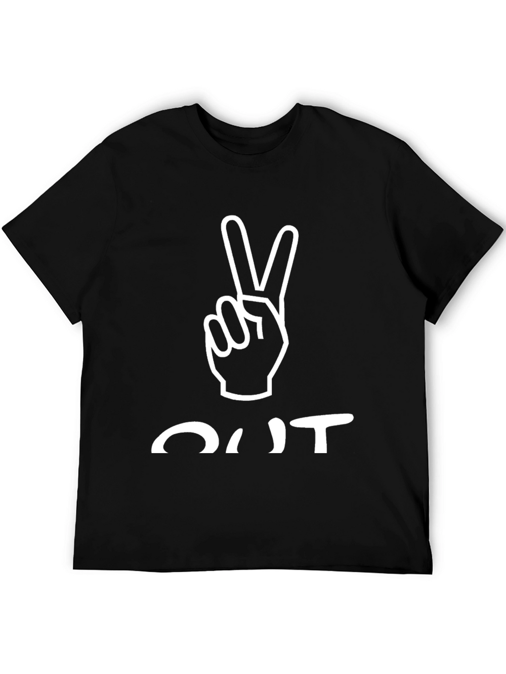 Peace Out Black Graphic Tee
