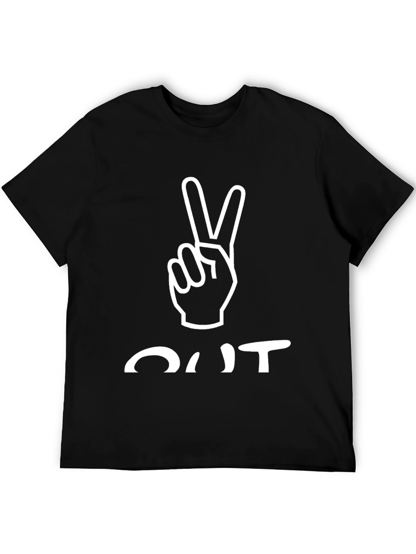 Peace Out Black Graphic Tee