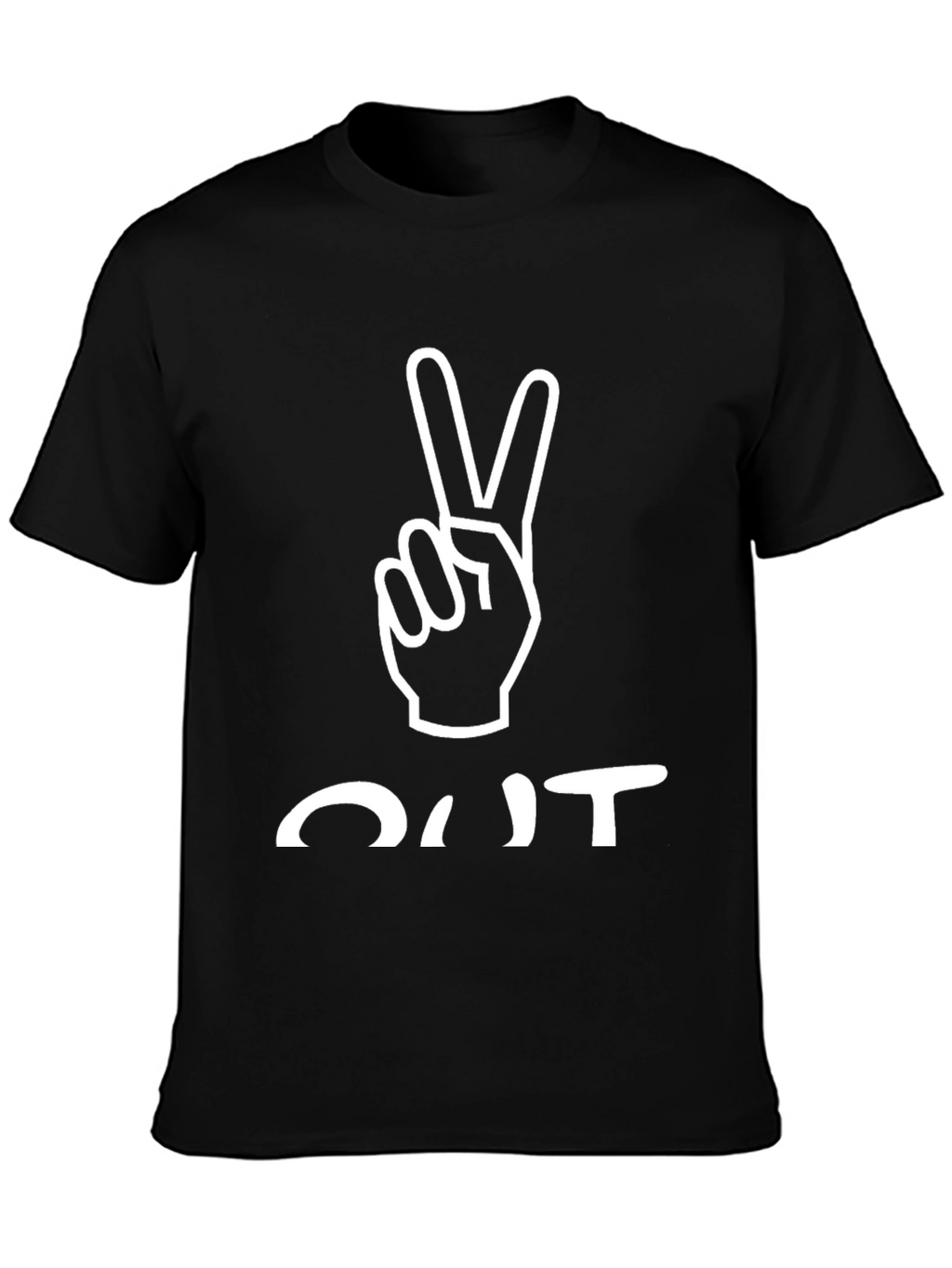 Peace Out Black Graphic Tee