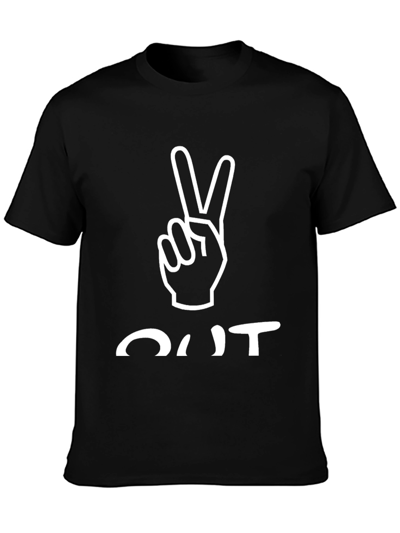 Peace Out Black Graphic Tee