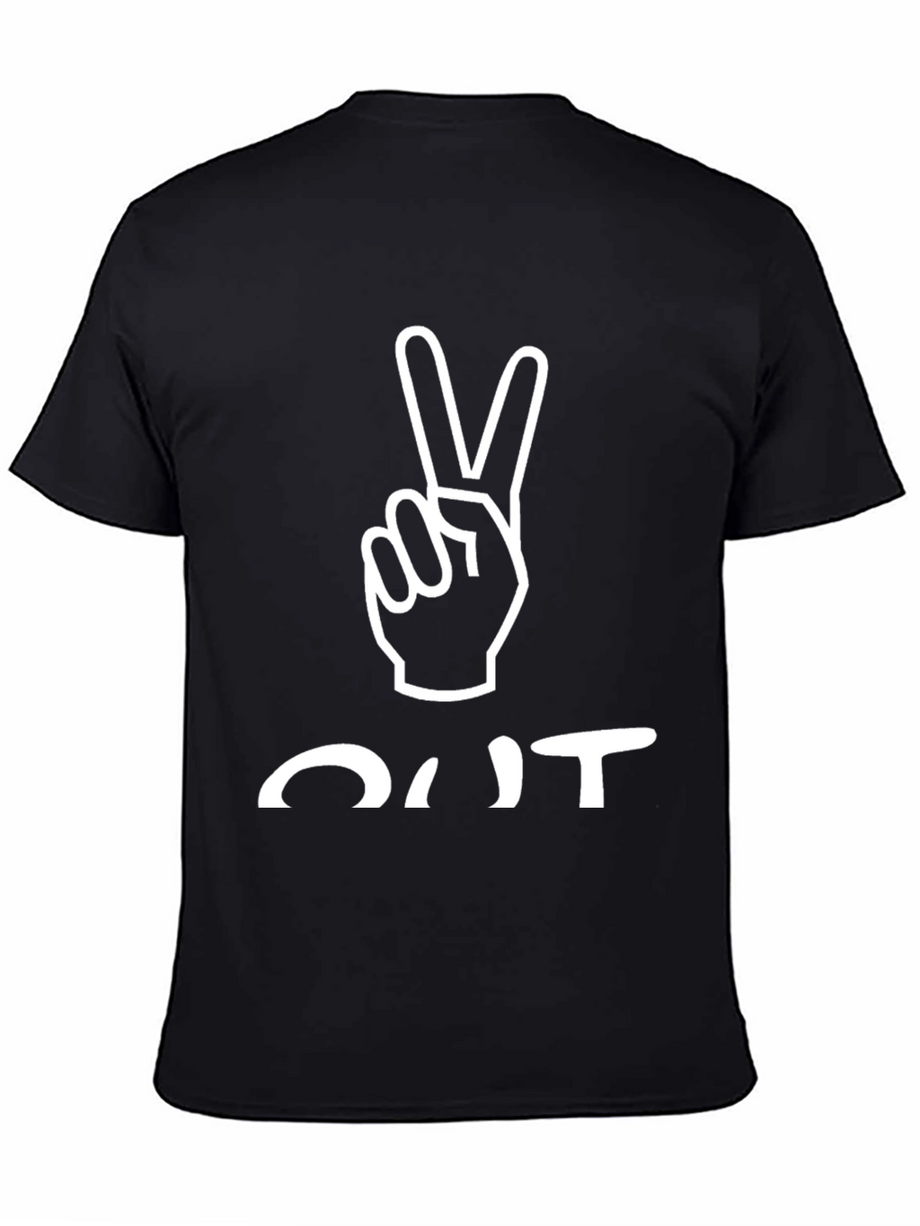 Peace Out Black Graphic Tee