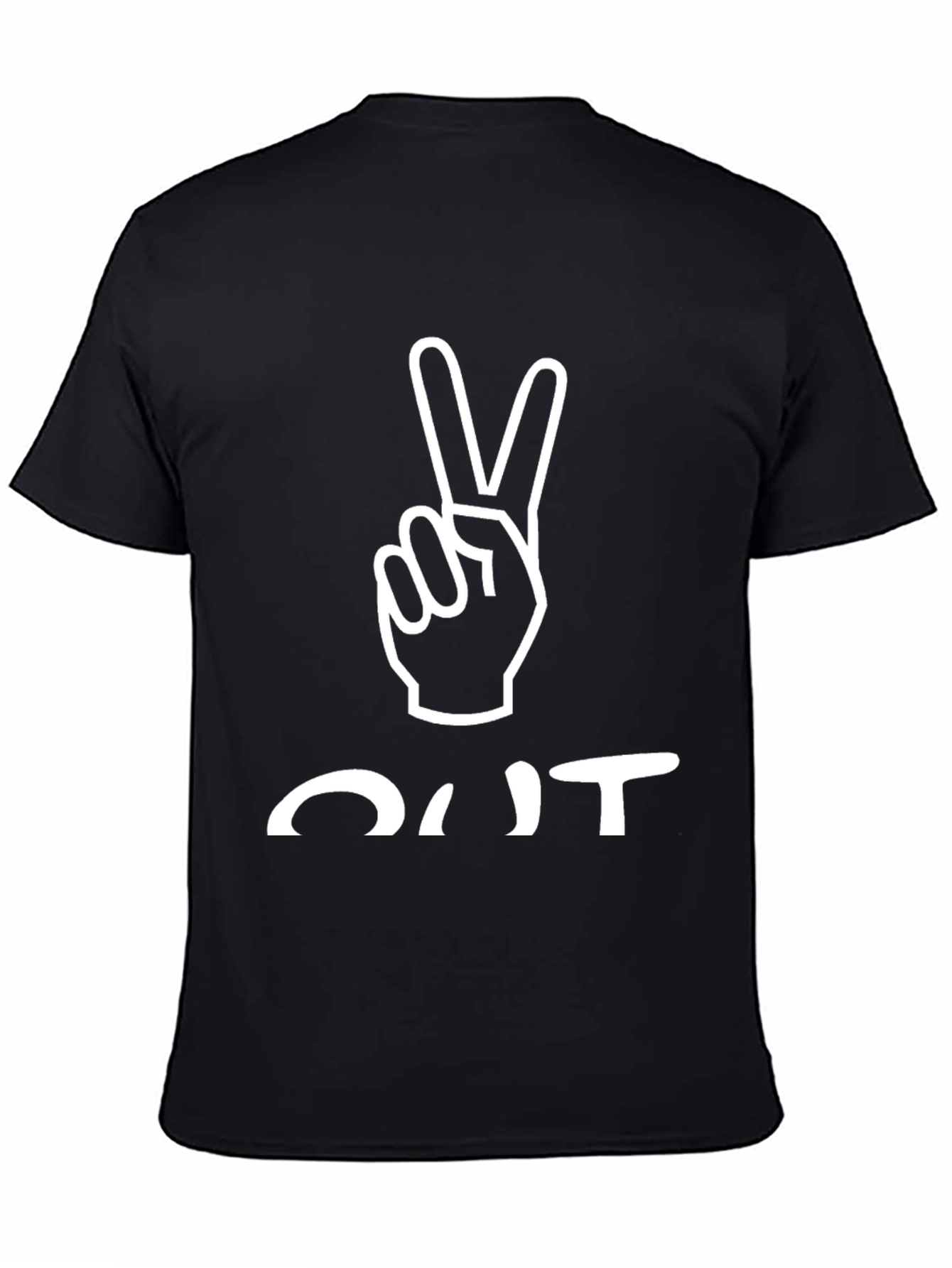 Peace Out Black Graphic Tee