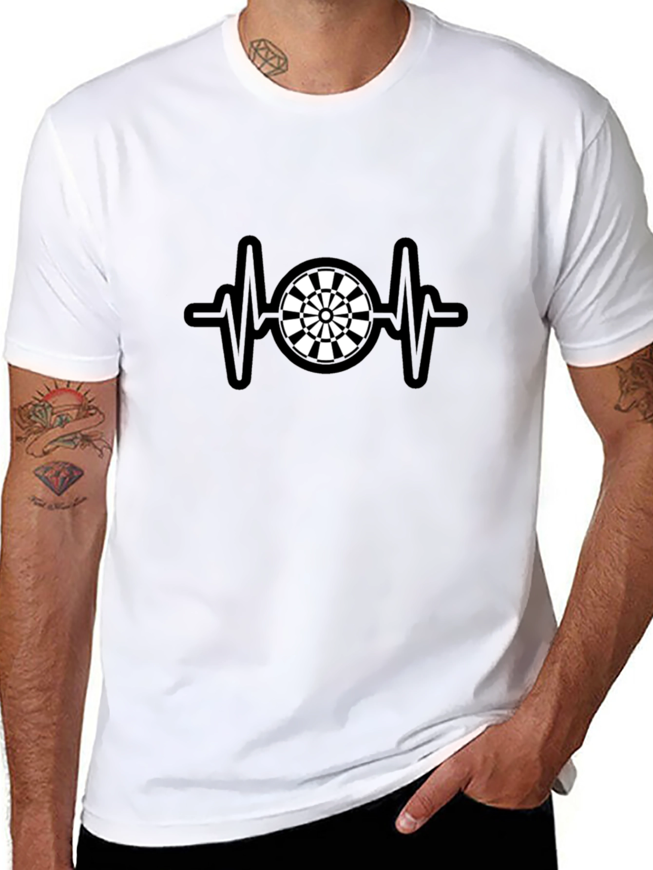 Darts Heartbeat Graphic Tee - Unique & Stylish