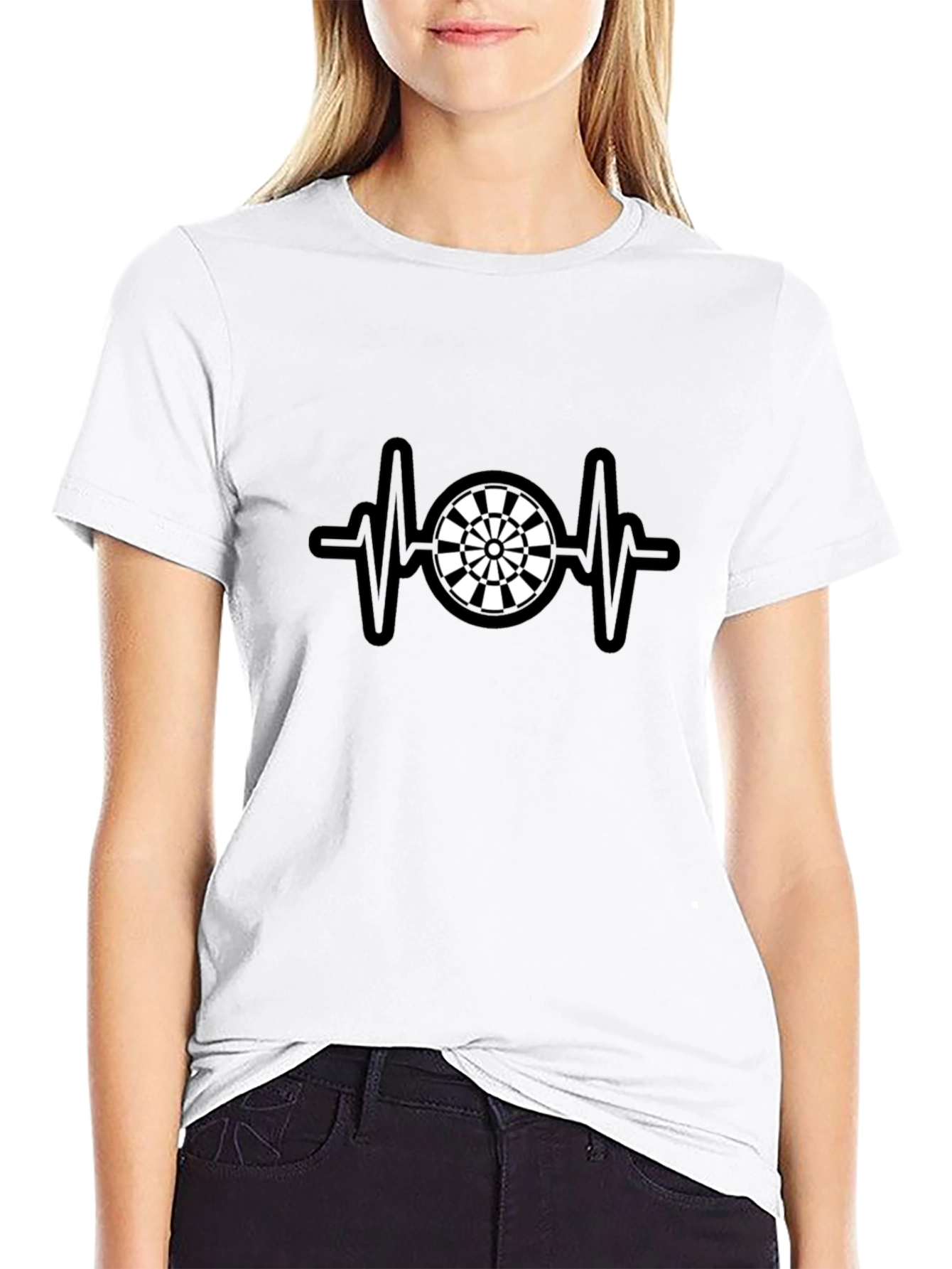Darts Heartbeat Graphic Tee - Unique & Stylish