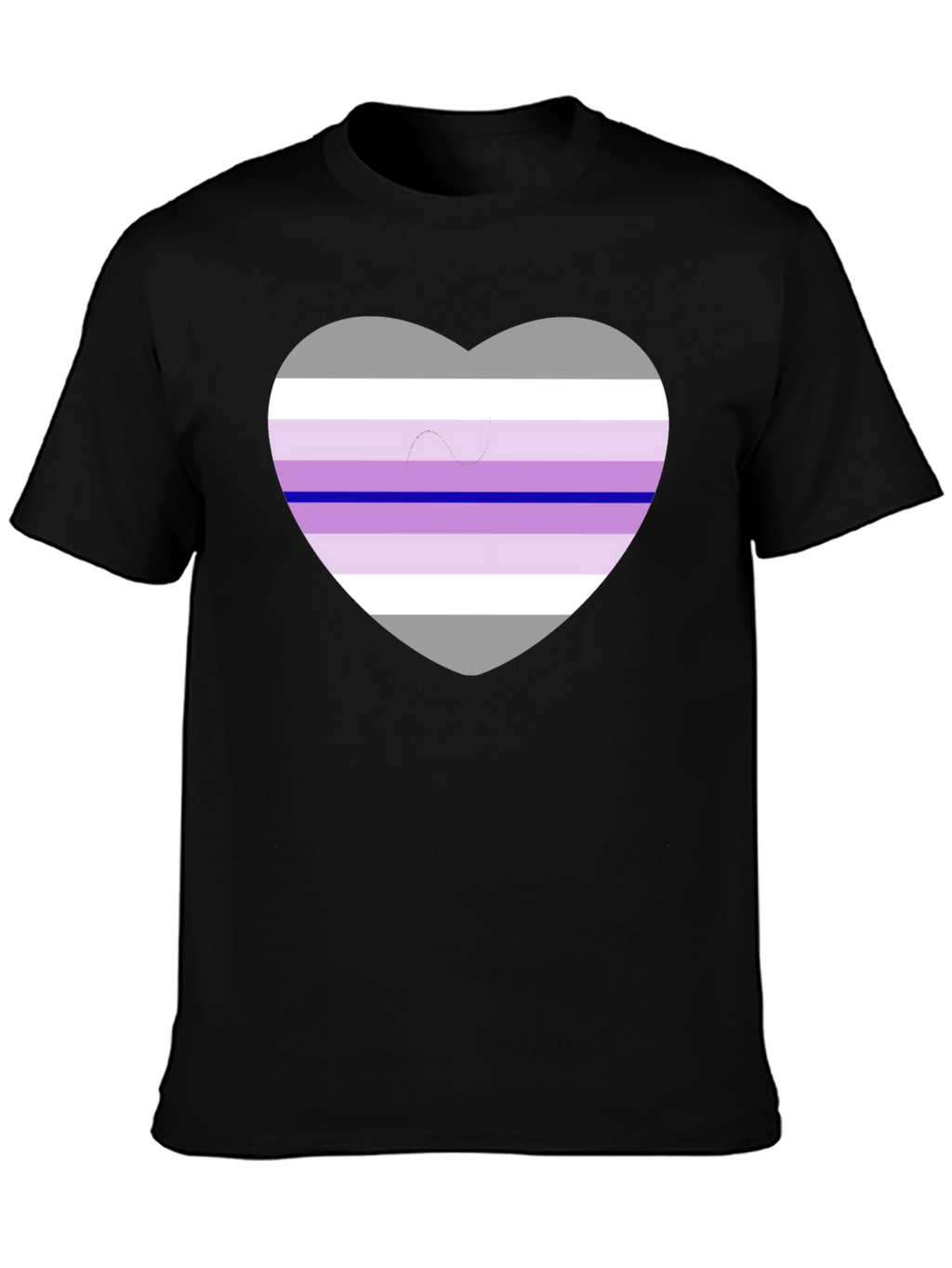 Genderfae Pride Heart T-Shirt - Black Cotton Blend Tee