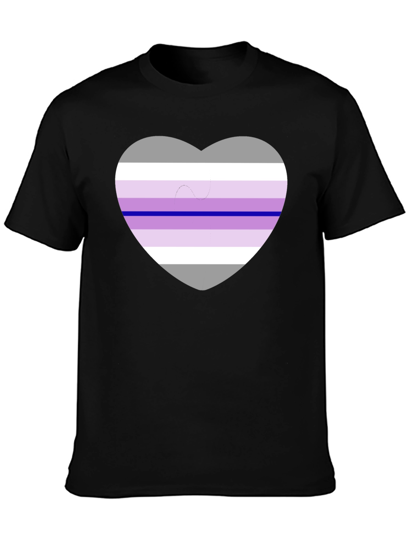Genderfae Pride Heart T-Shirt - Black Cotton Blend Tee