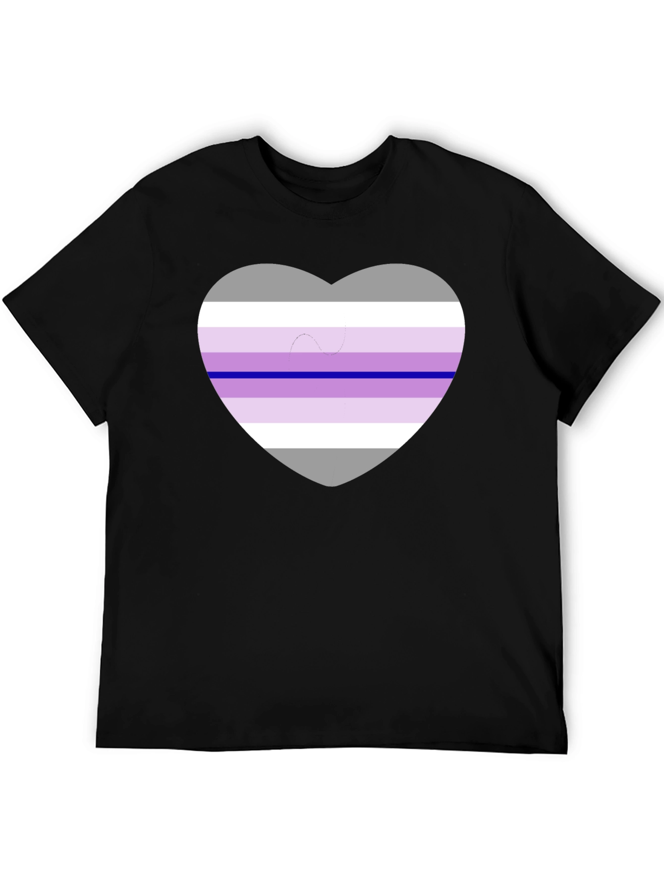 Genderfae Pride Heart T-Shirt - Black Cotton Blend Tee