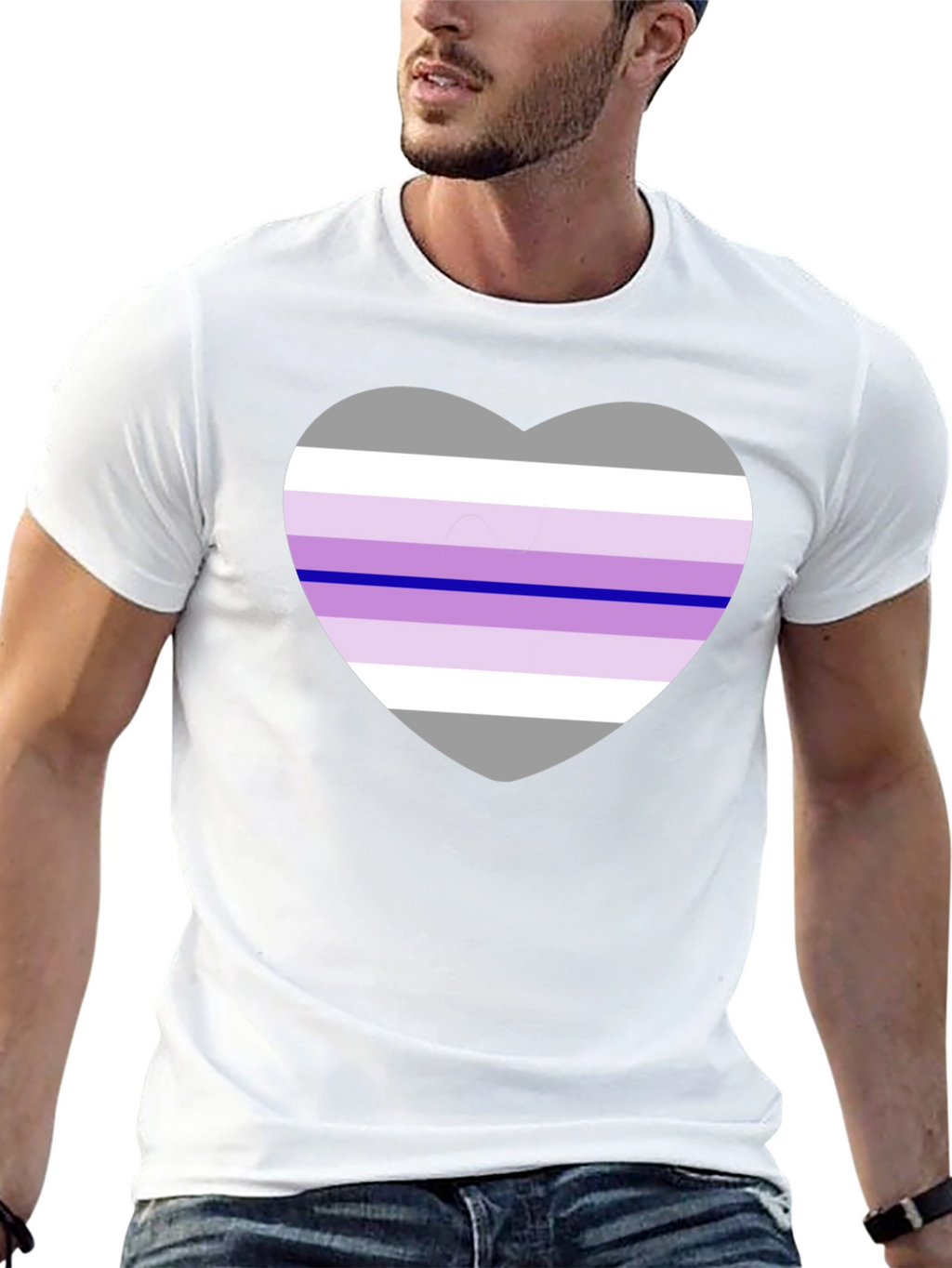 Genderfae Pride Heart T-Shirt - Black Cotton Blend Tee