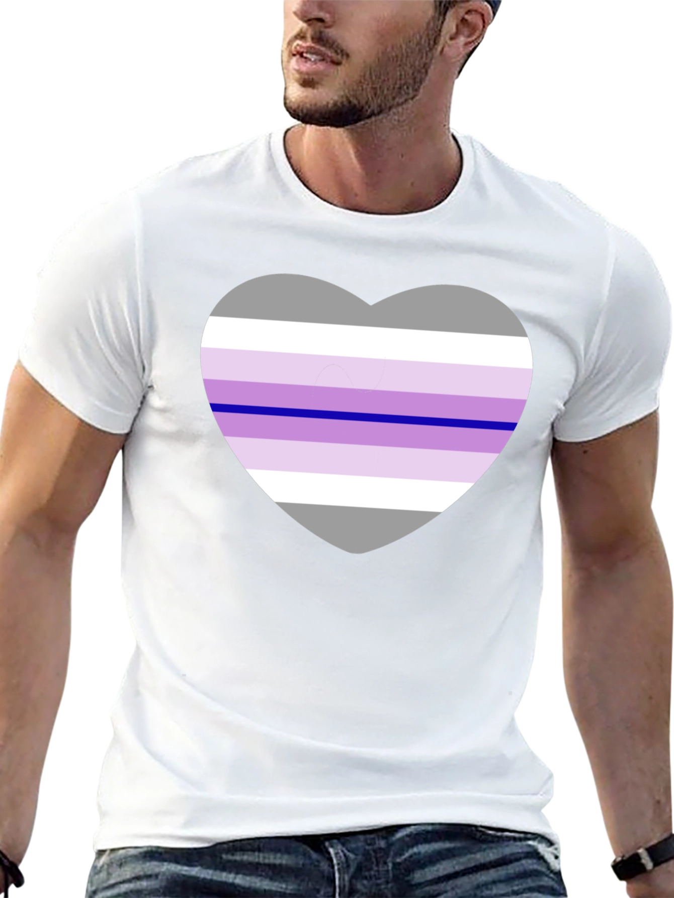 Genderfae Pride Heart T-Shirt - Black Cotton Blend Tee