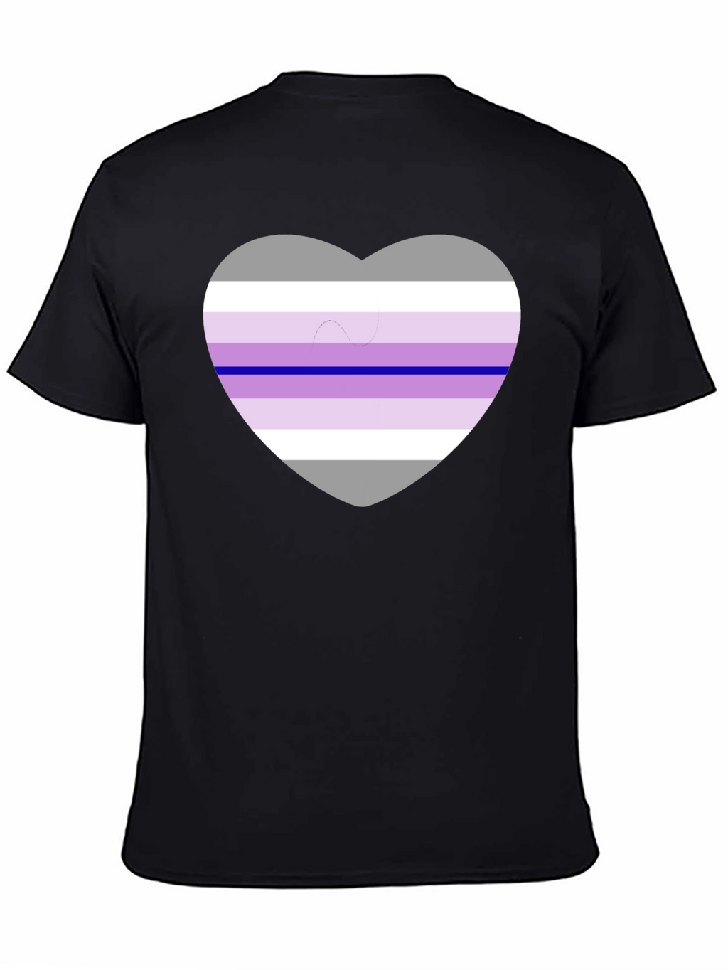 Genderfae Pride Heart T-Shirt - Black Cotton Blend Tee