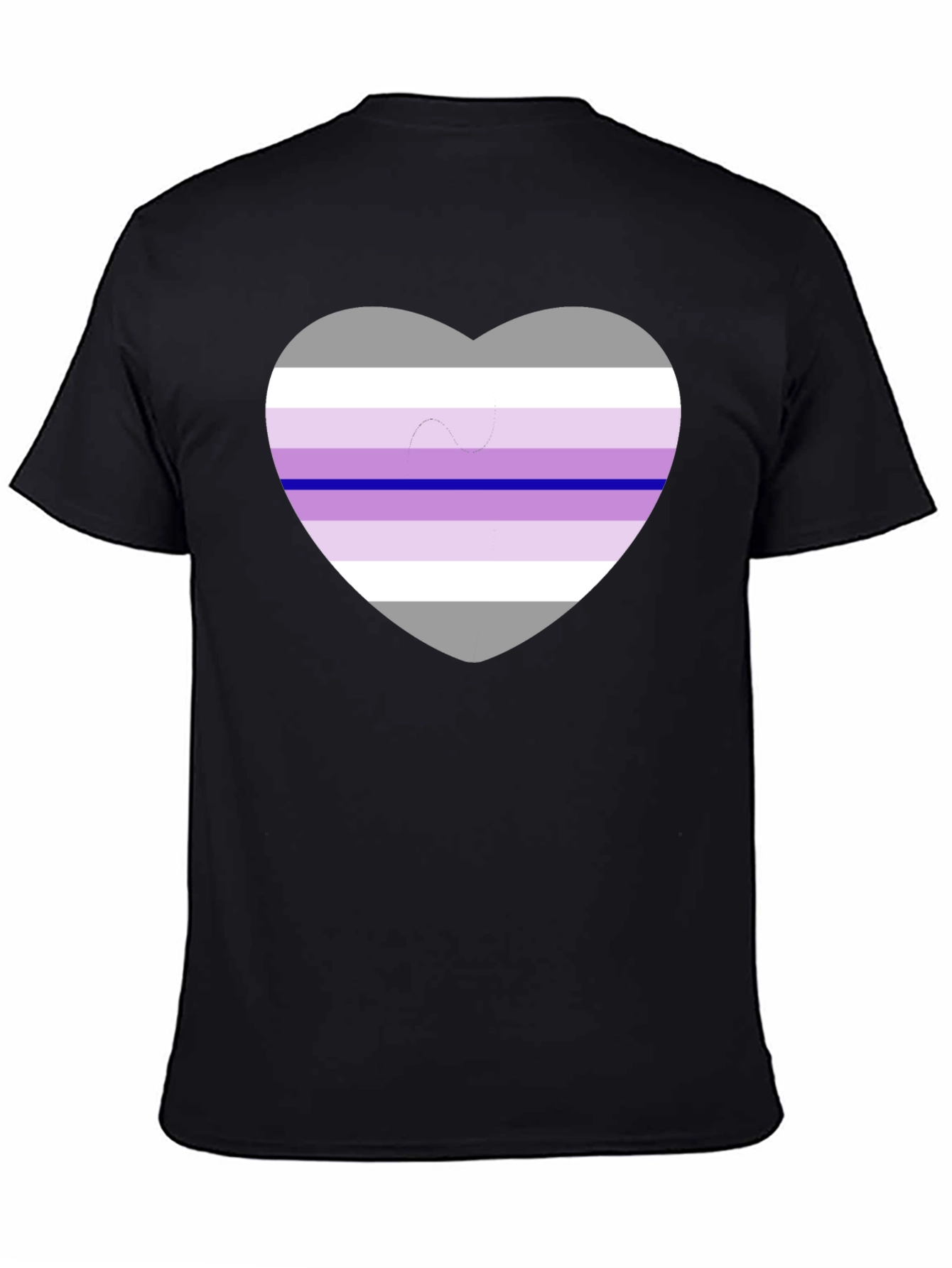 Genderfae Pride Heart T-Shirt - Black Cotton Blend Tee