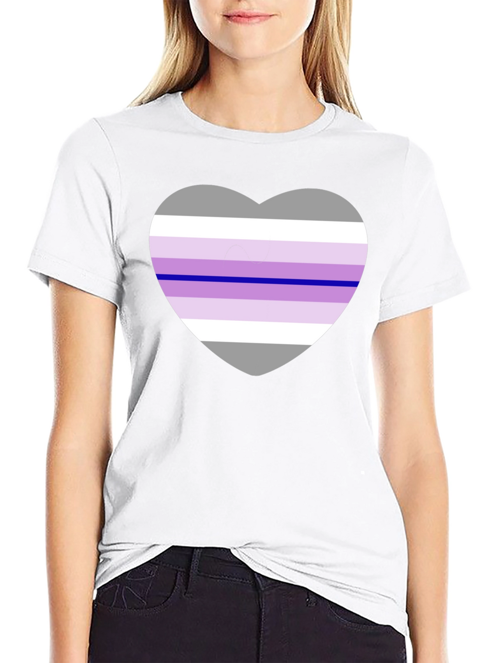 Genderfae Pride Heart T-Shirt - Black Cotton Blend Tee