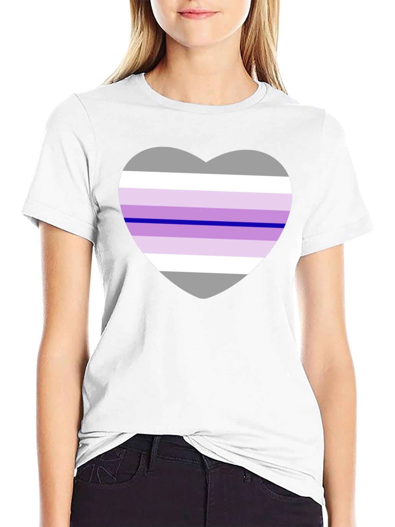 Genderfae Pride Heart T-Shirt - Black Cotton Blend Tee