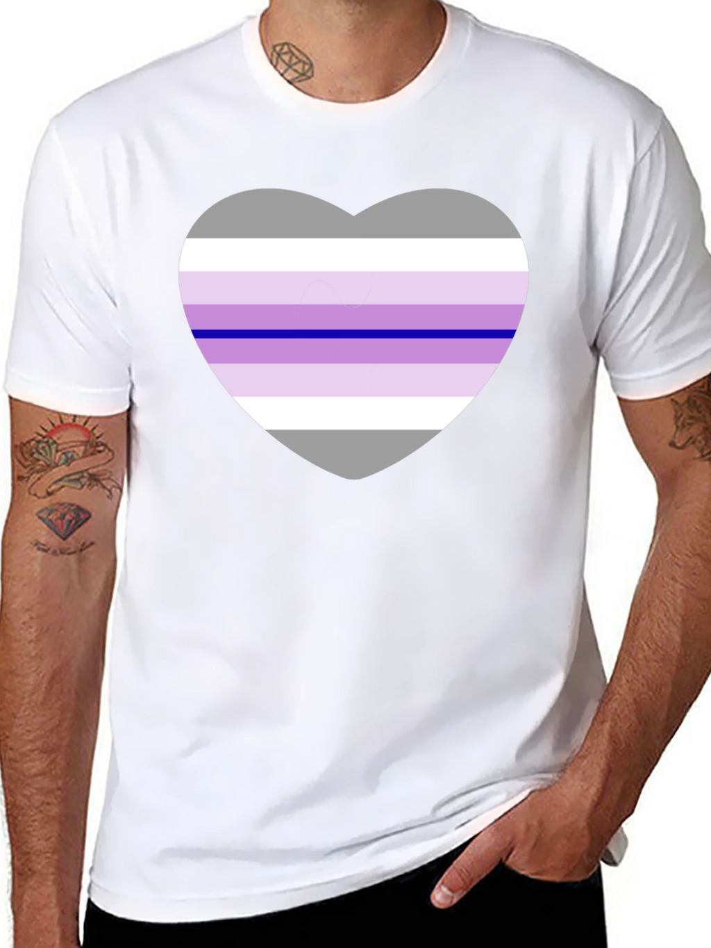 Genderfae Pride Heart T-Shirt - Black Cotton Blend Tee