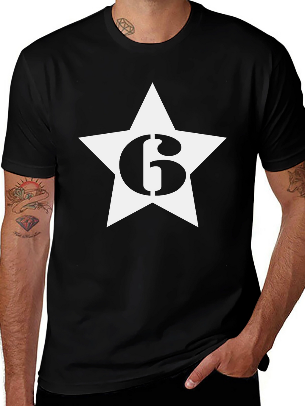 Star Number 6 Graphic Tee - Cool & Casual